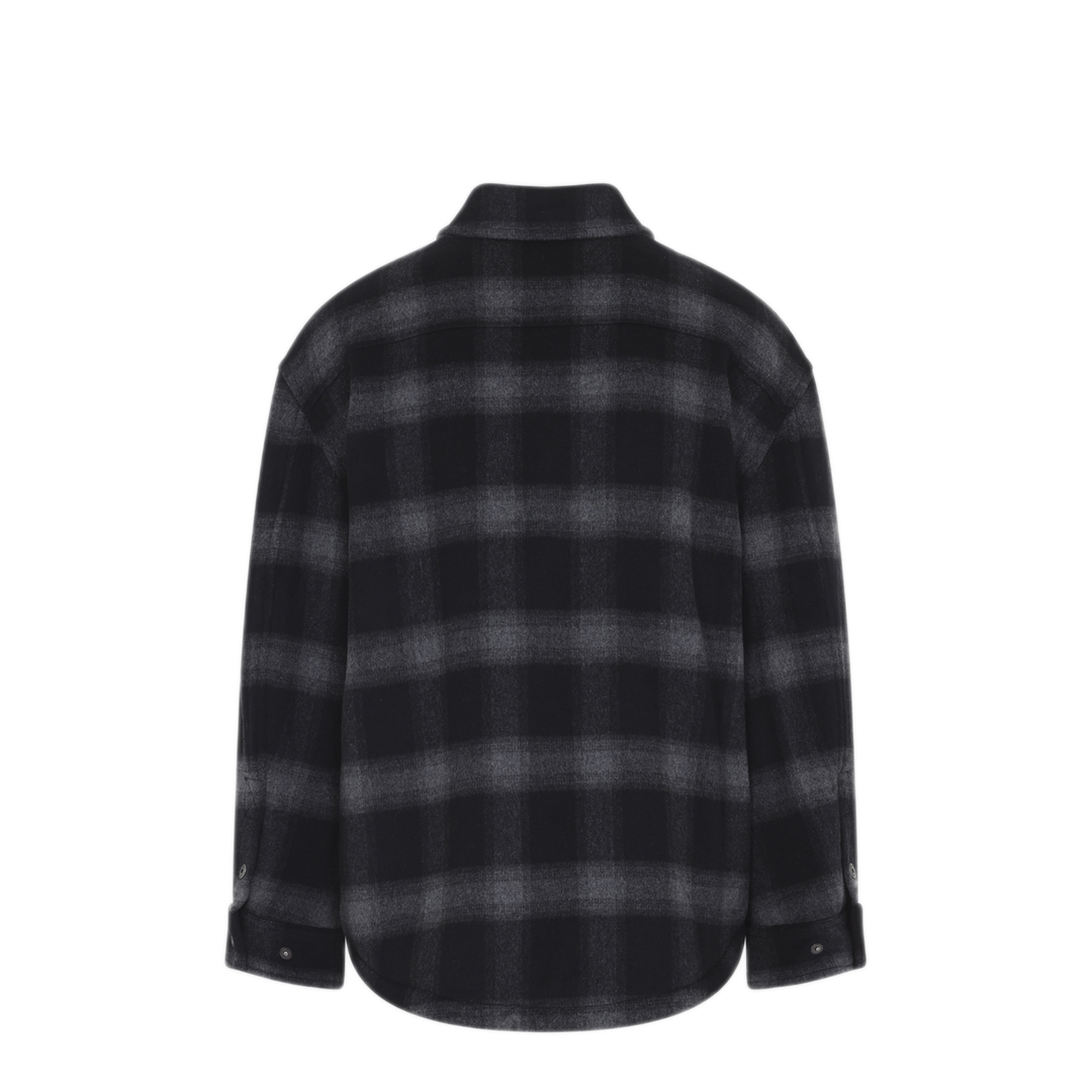 Flannel Wool Overshirt Padded Coat - Image 4