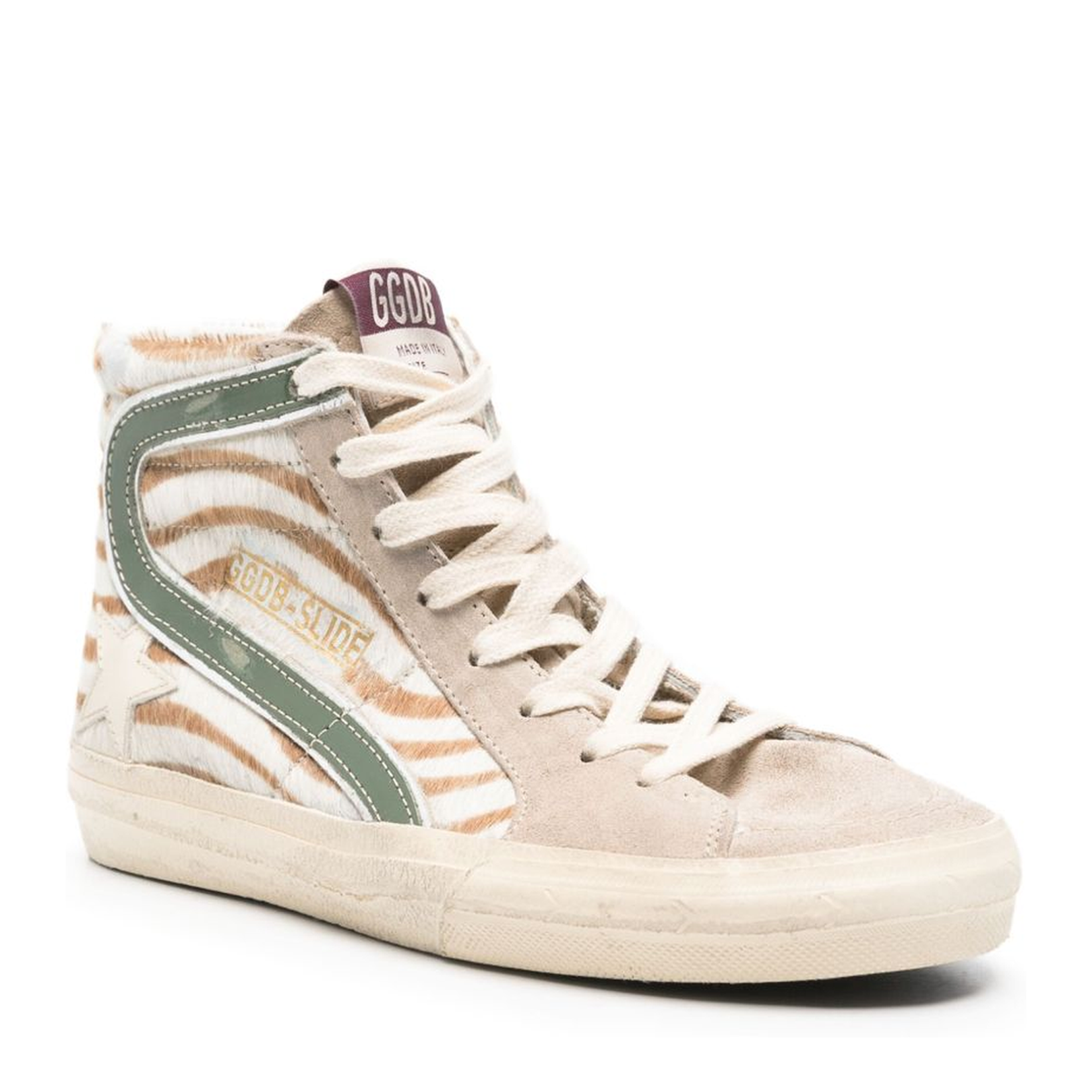 Light Beige Front Lace-Up Fastening Shoes - Image 4