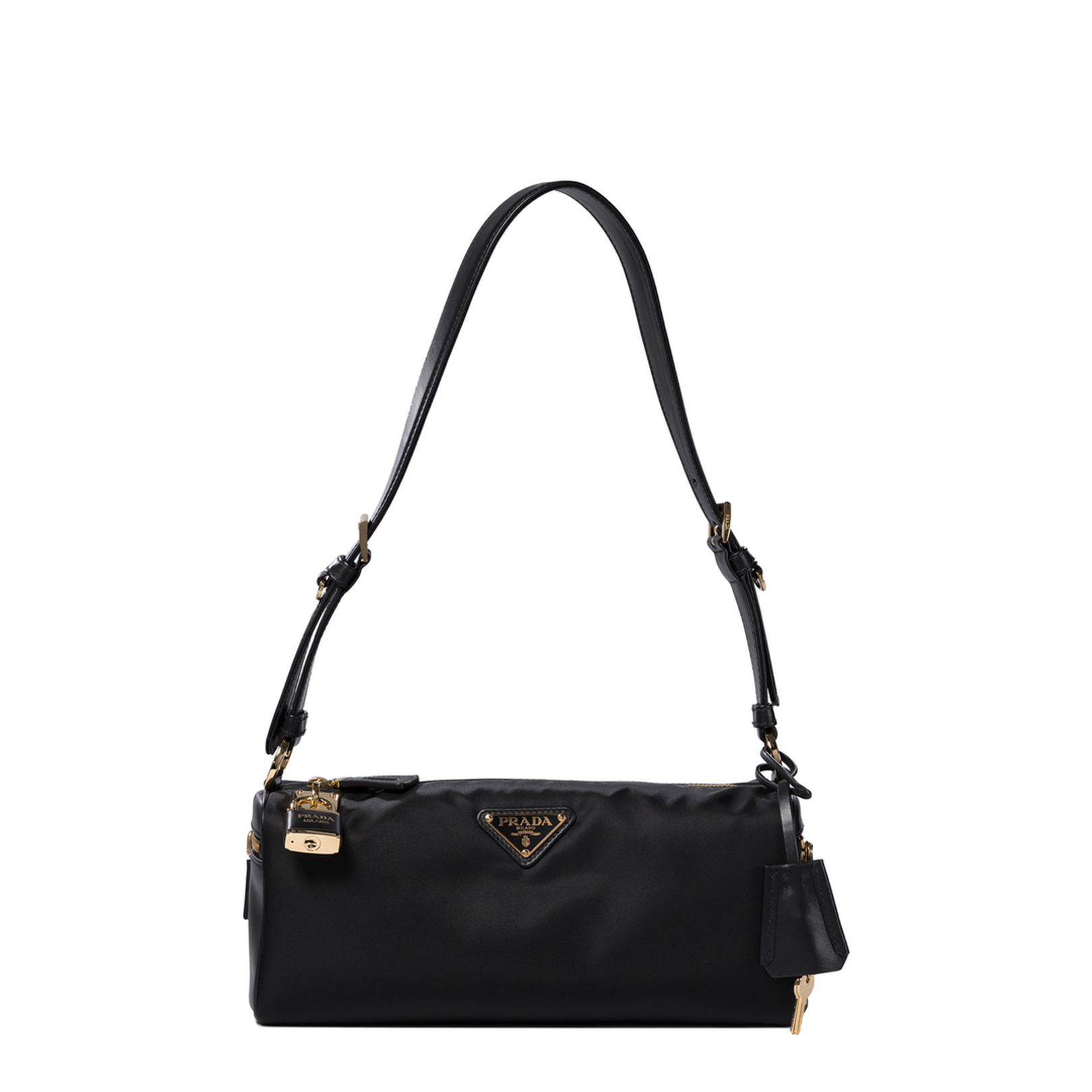 Medium Shoulder Bag In Re-Nylon And Leather - Image 1