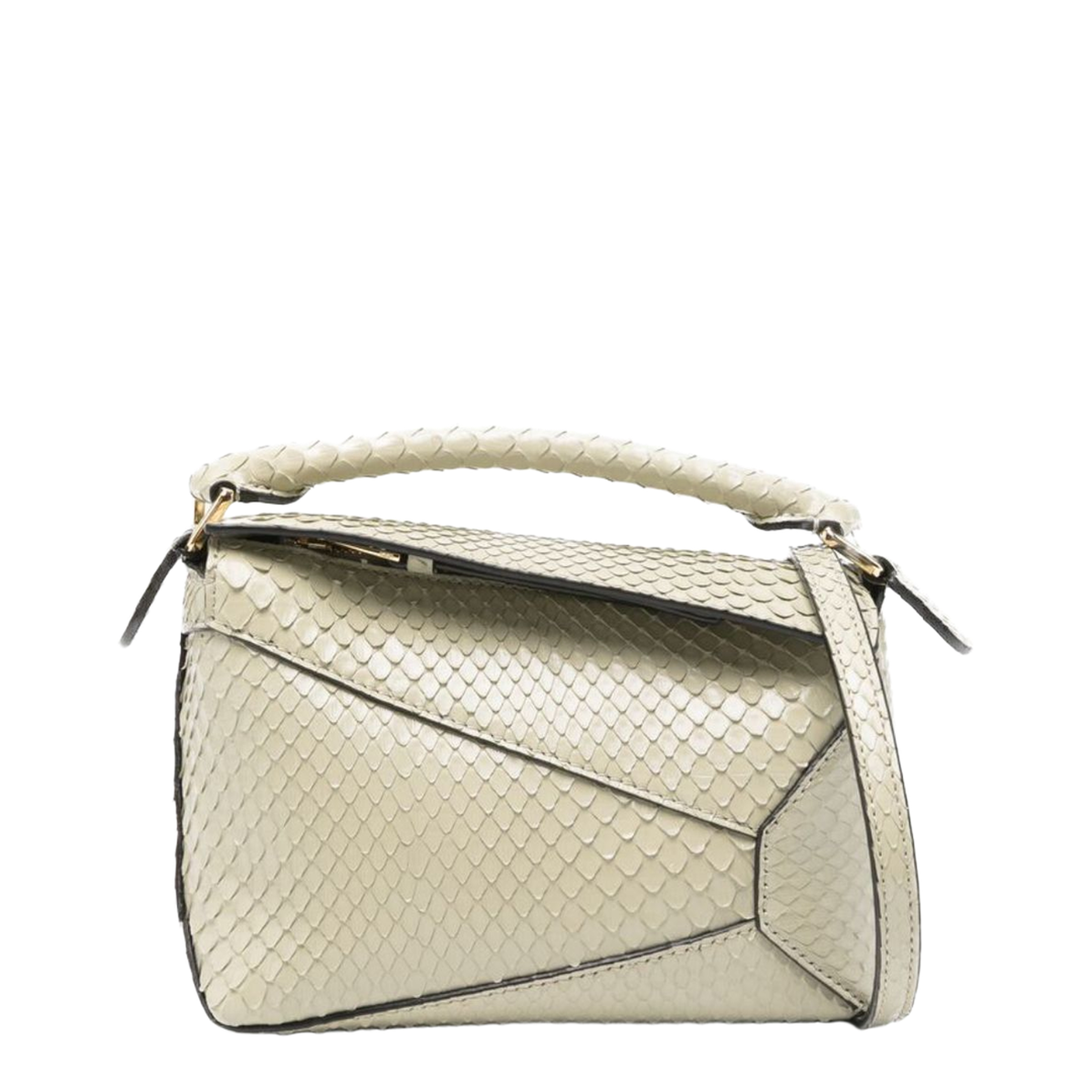Puzzle Edge Mini Calfskin Top-Handle Bag - Black - Image 1