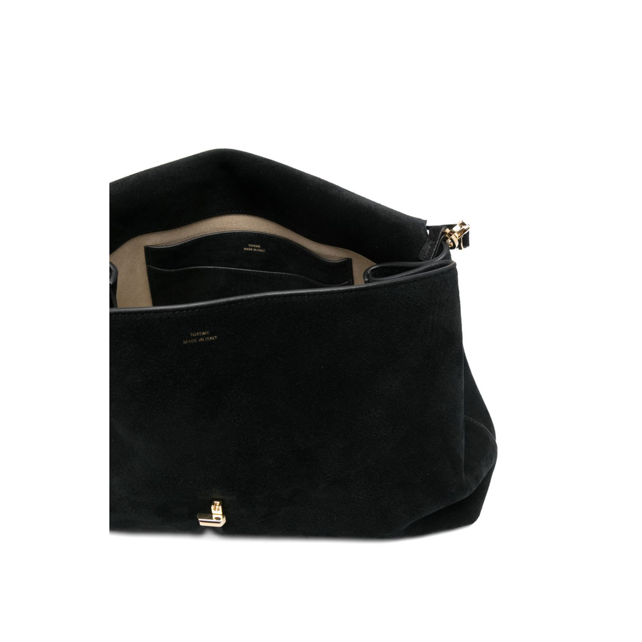 T-Lock Suede Satchel - Black - Image 3
