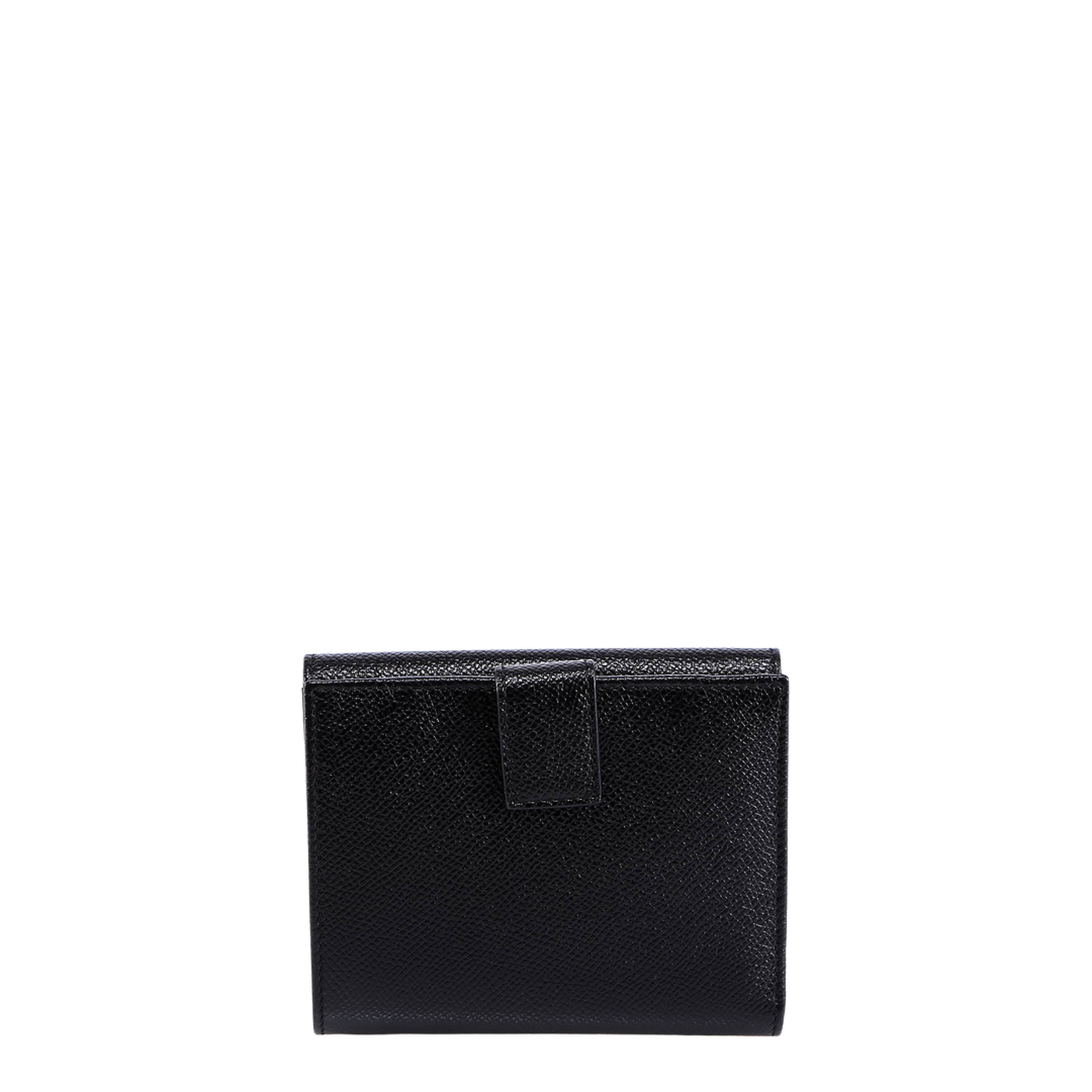 Hammered Leather Gold Gancini Compact Wallet - Image 2