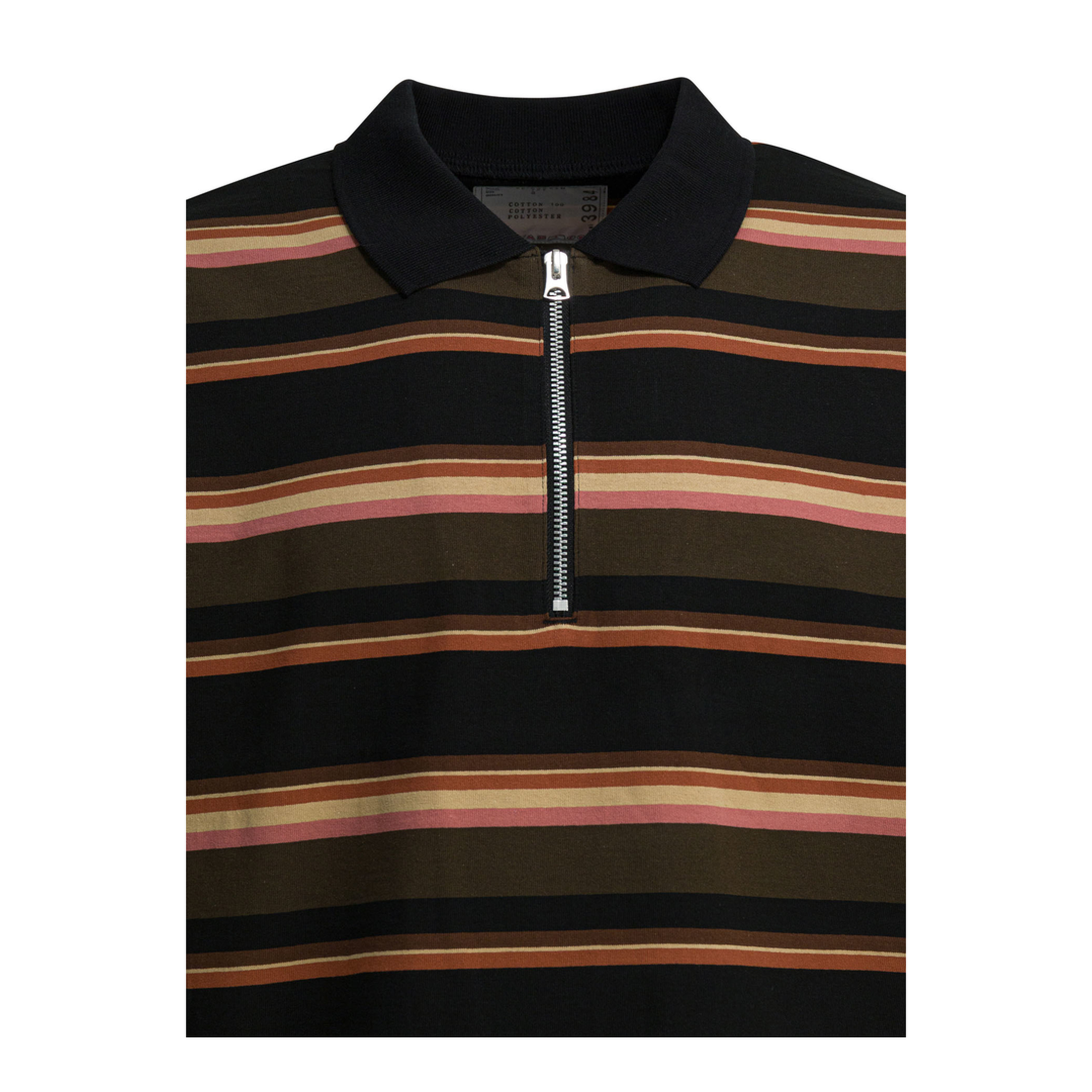 Striped Buttonless Polo Shirt - Image 3