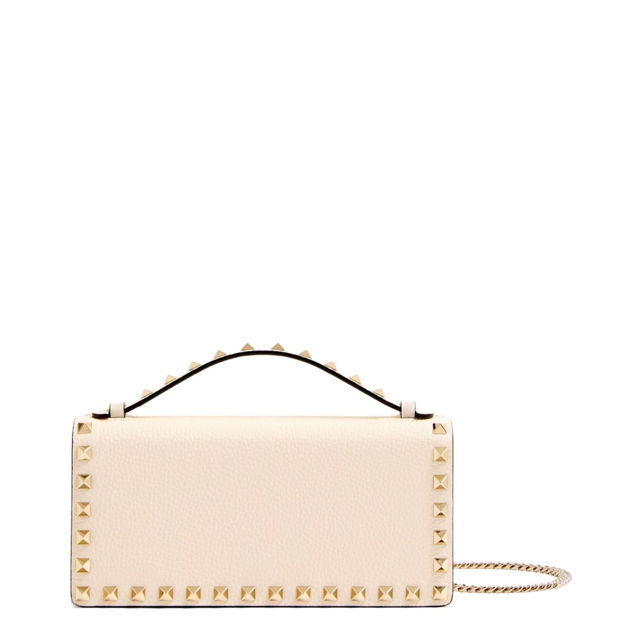 Rockstud Leather Wallet on Chain - Image 1