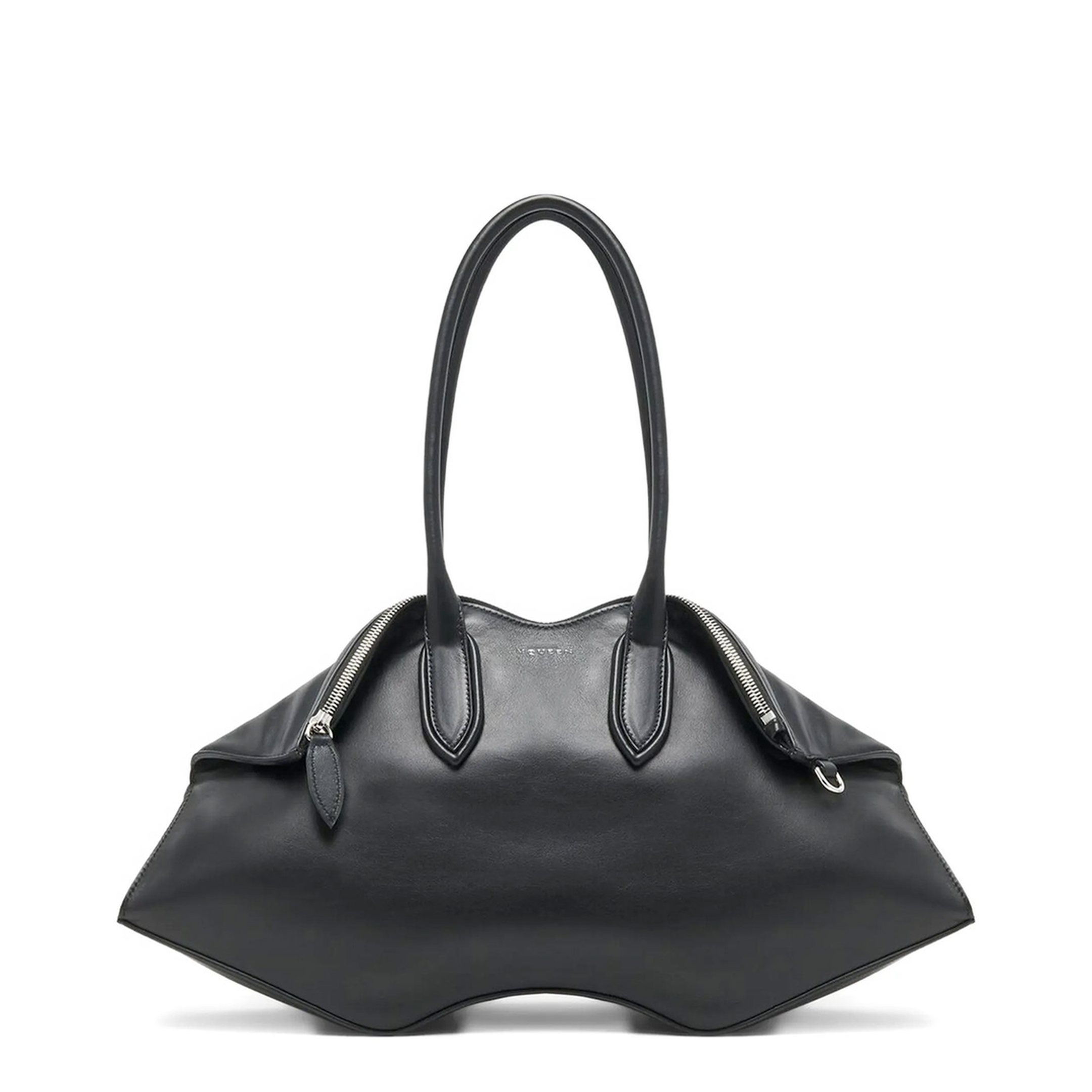 Manta Leather Shoulder Bag - Black - Image 1