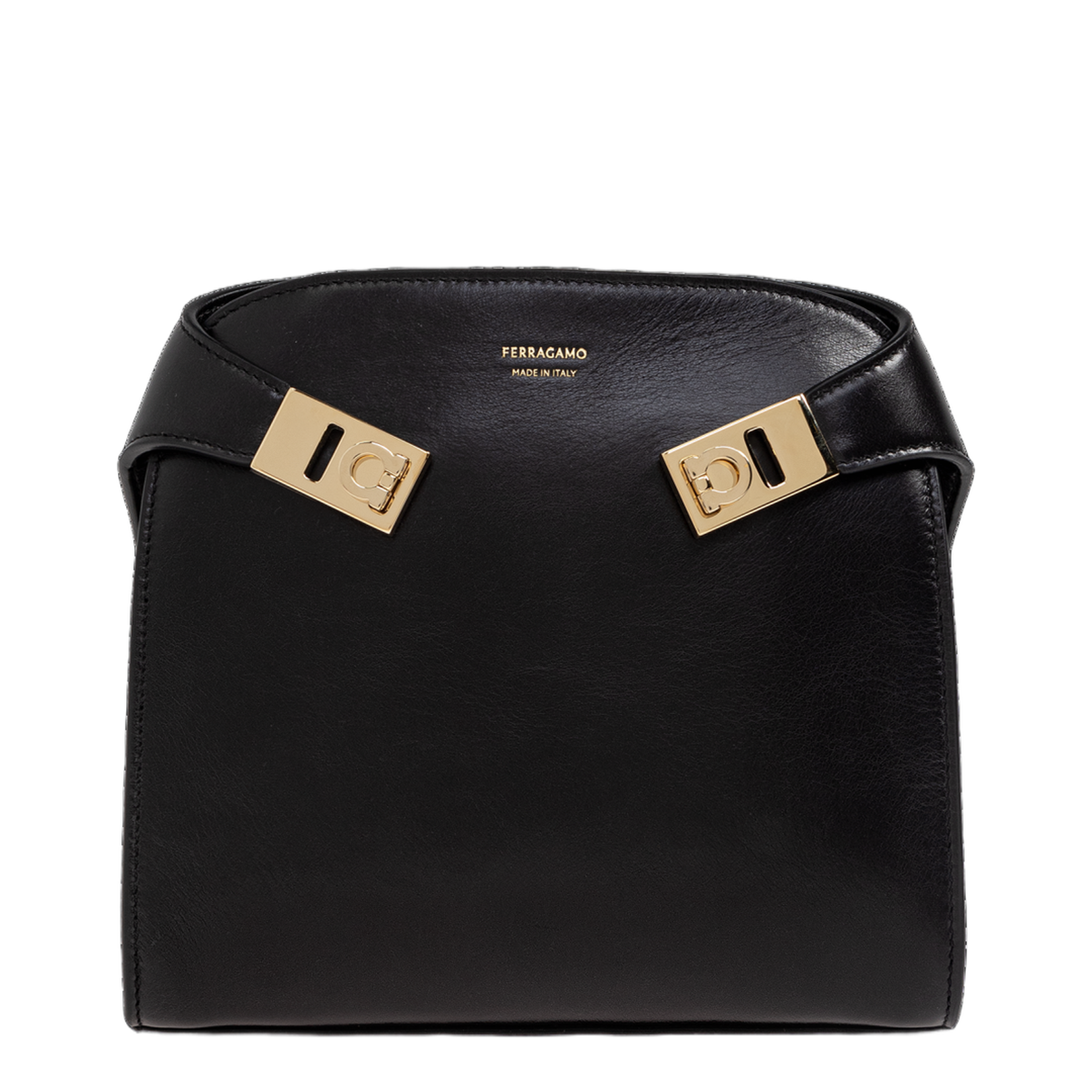 Hug Mini Calfskin Shoulder Bag - Nero - Image 1