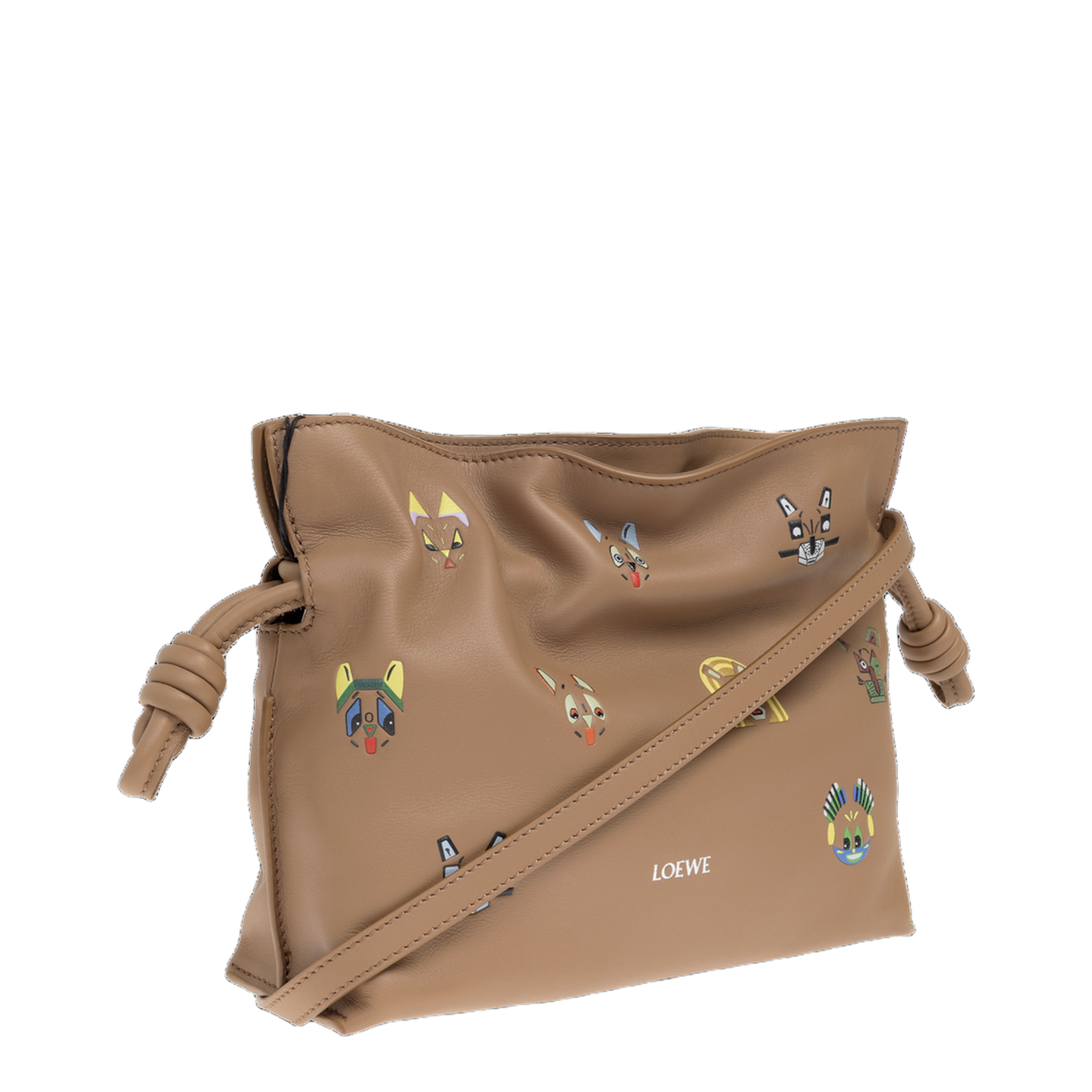 Flamenco Mini Calfskin Clutch Bags - Beige - Image 4