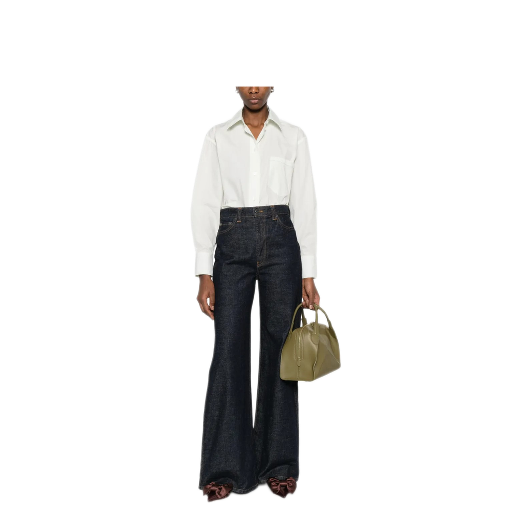 Embroidery Cropped Shirt - Image 2