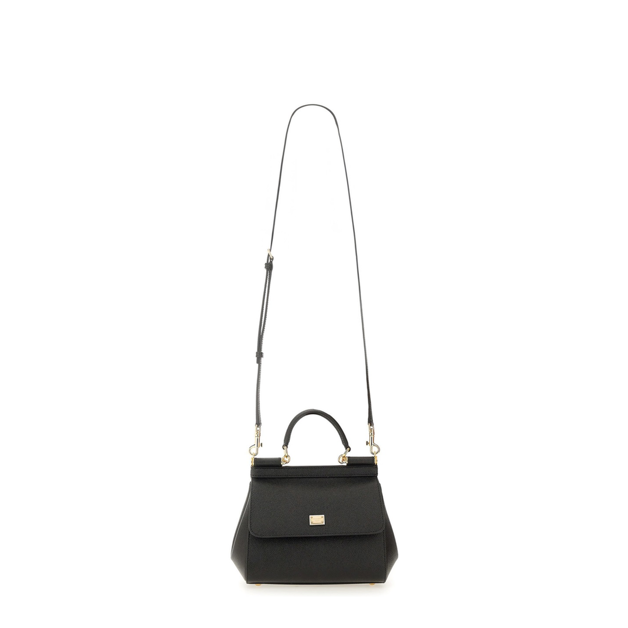 Medium Sicily Handbag in Black - Image 6