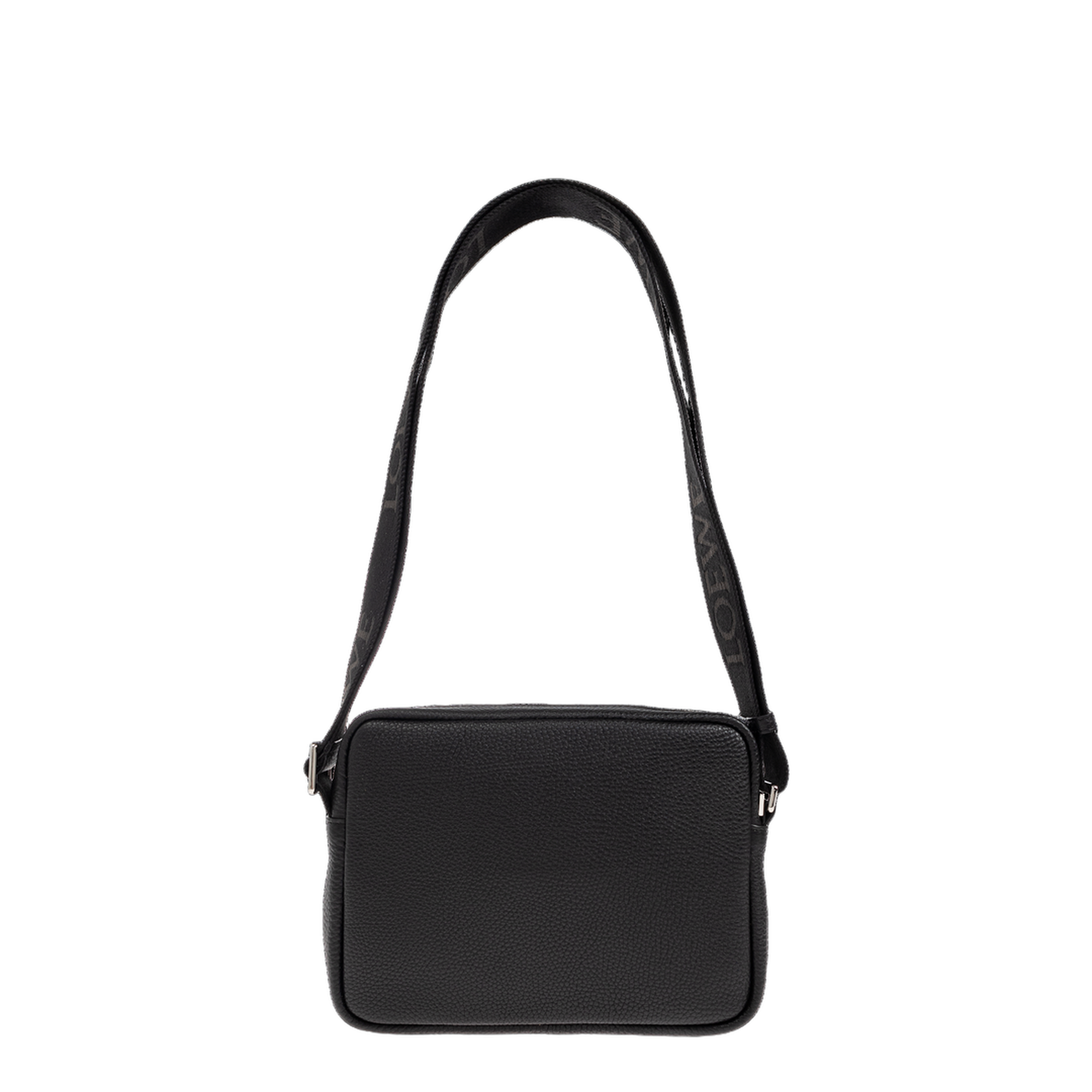 Pebble Medium Leather Messenger Bags - Black - Image 3