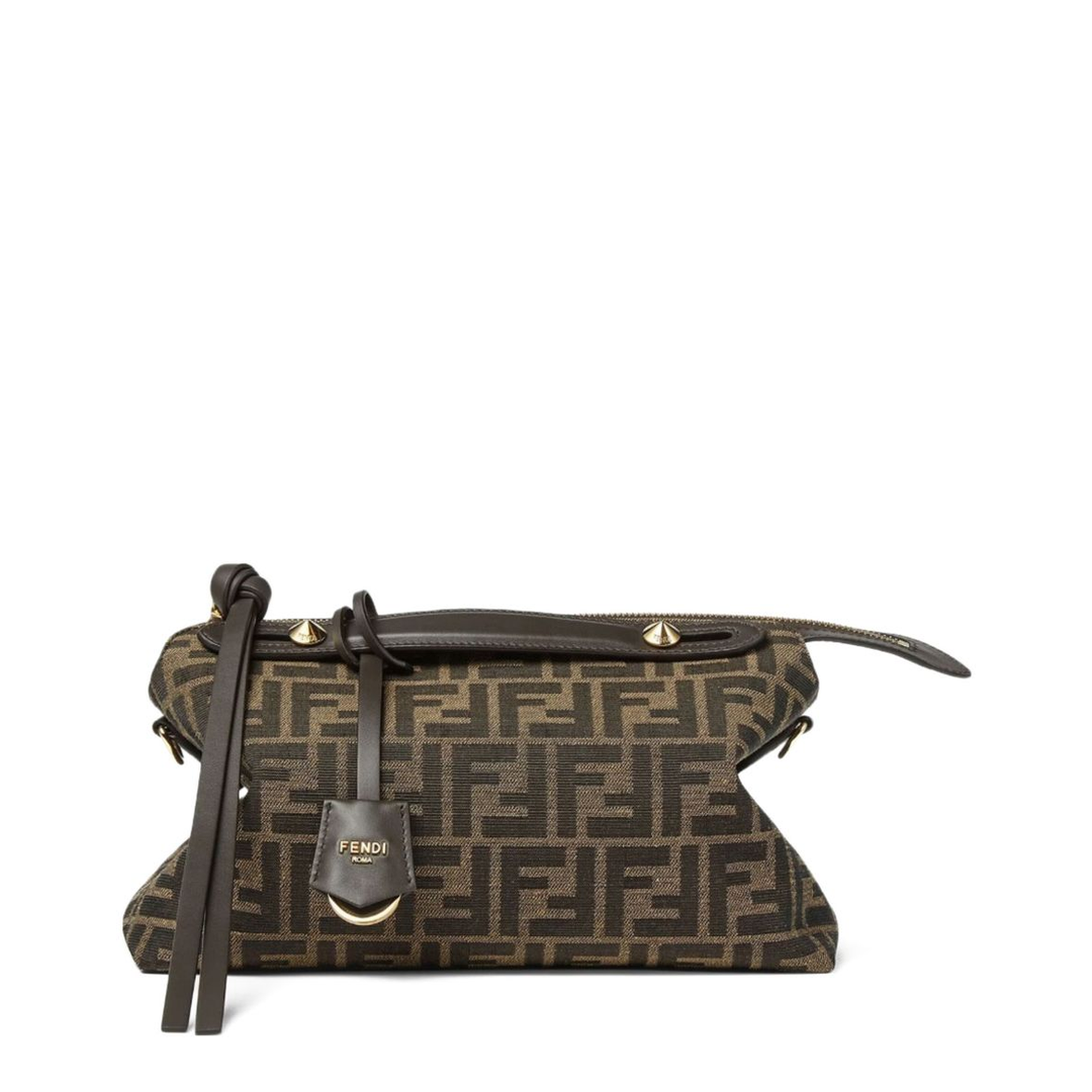 By The Way Medium Jacquard Shoulder Bags - Brown - Image 1