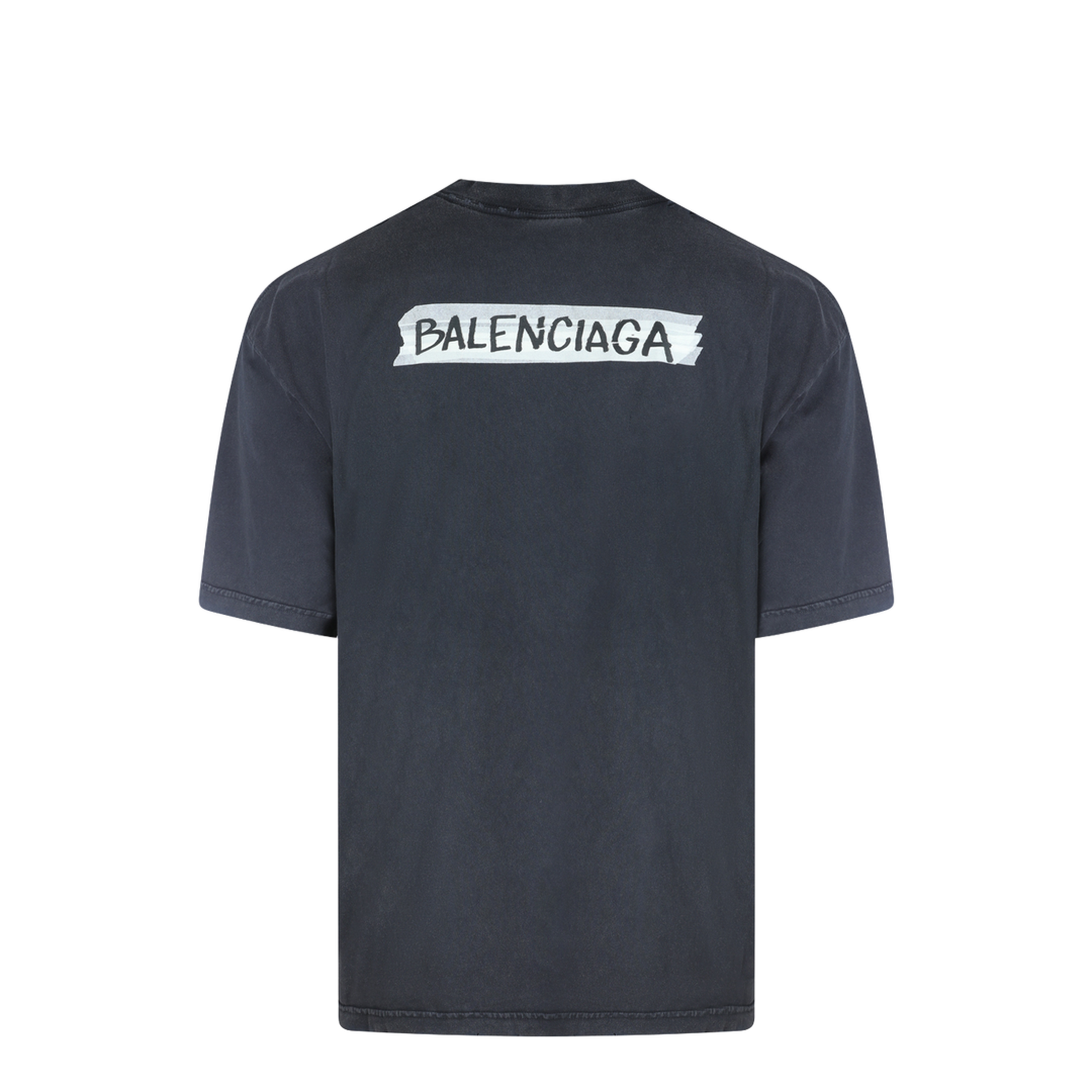 Masking Tape T-shirt Medium Fit in Faded Black - Image 4