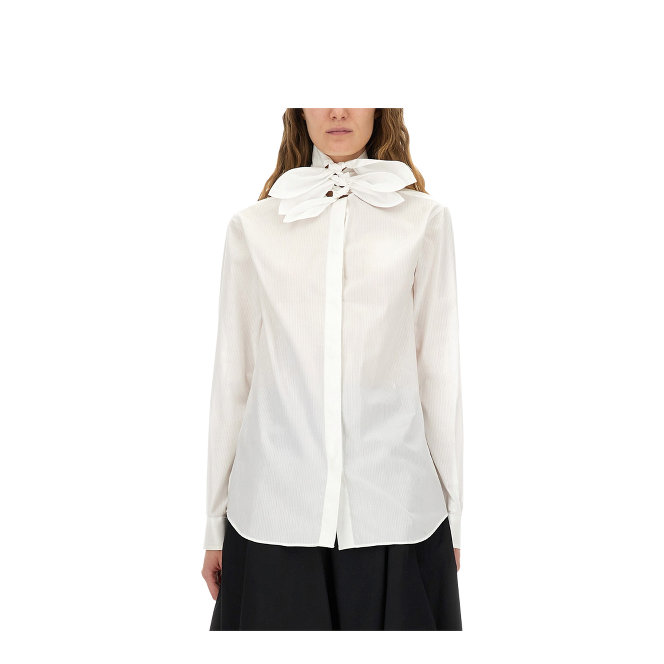 Cotton Poplin Jacquard Shirt - Image 1