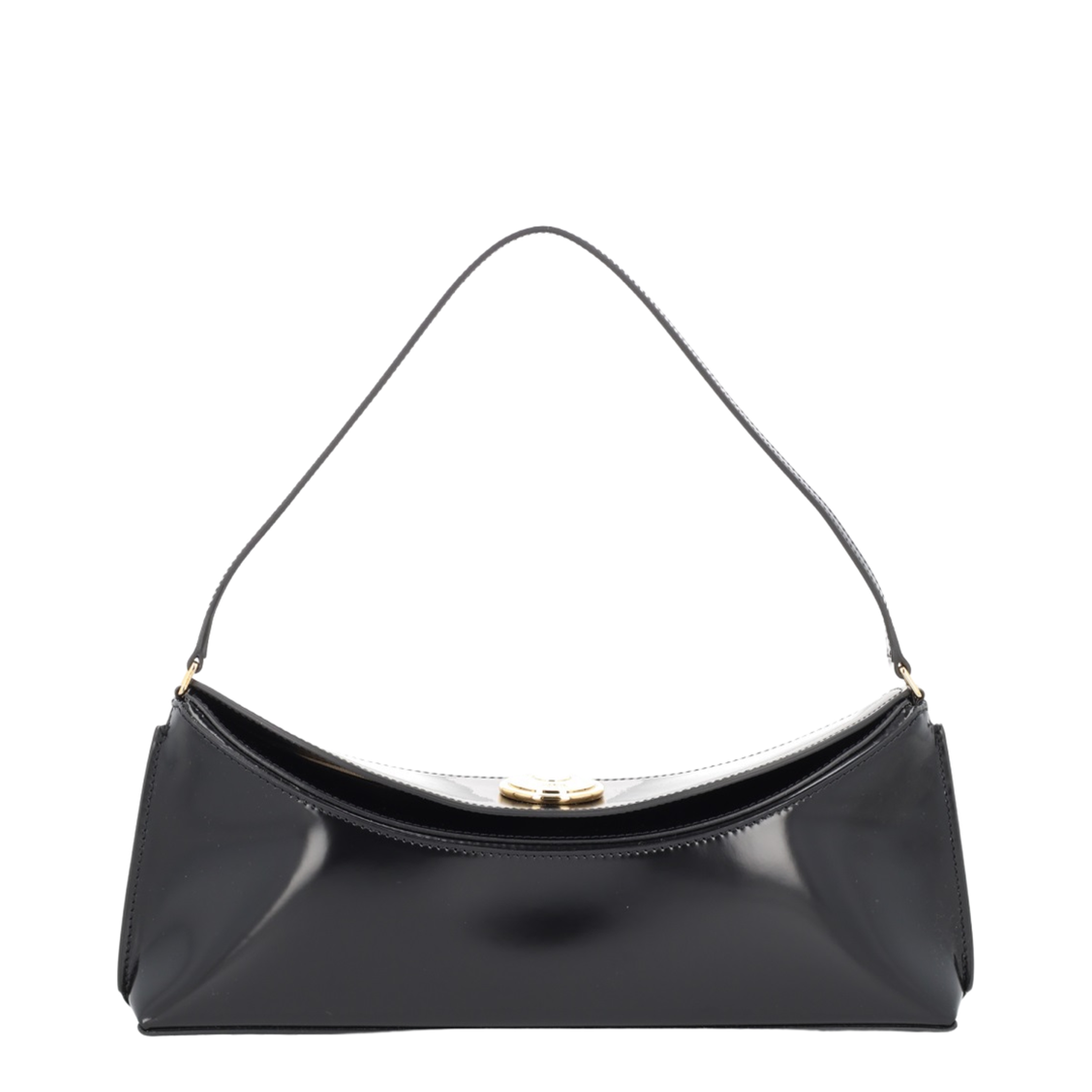 Ovalo 35cm Calf Leather Clutch - Black - Image 1