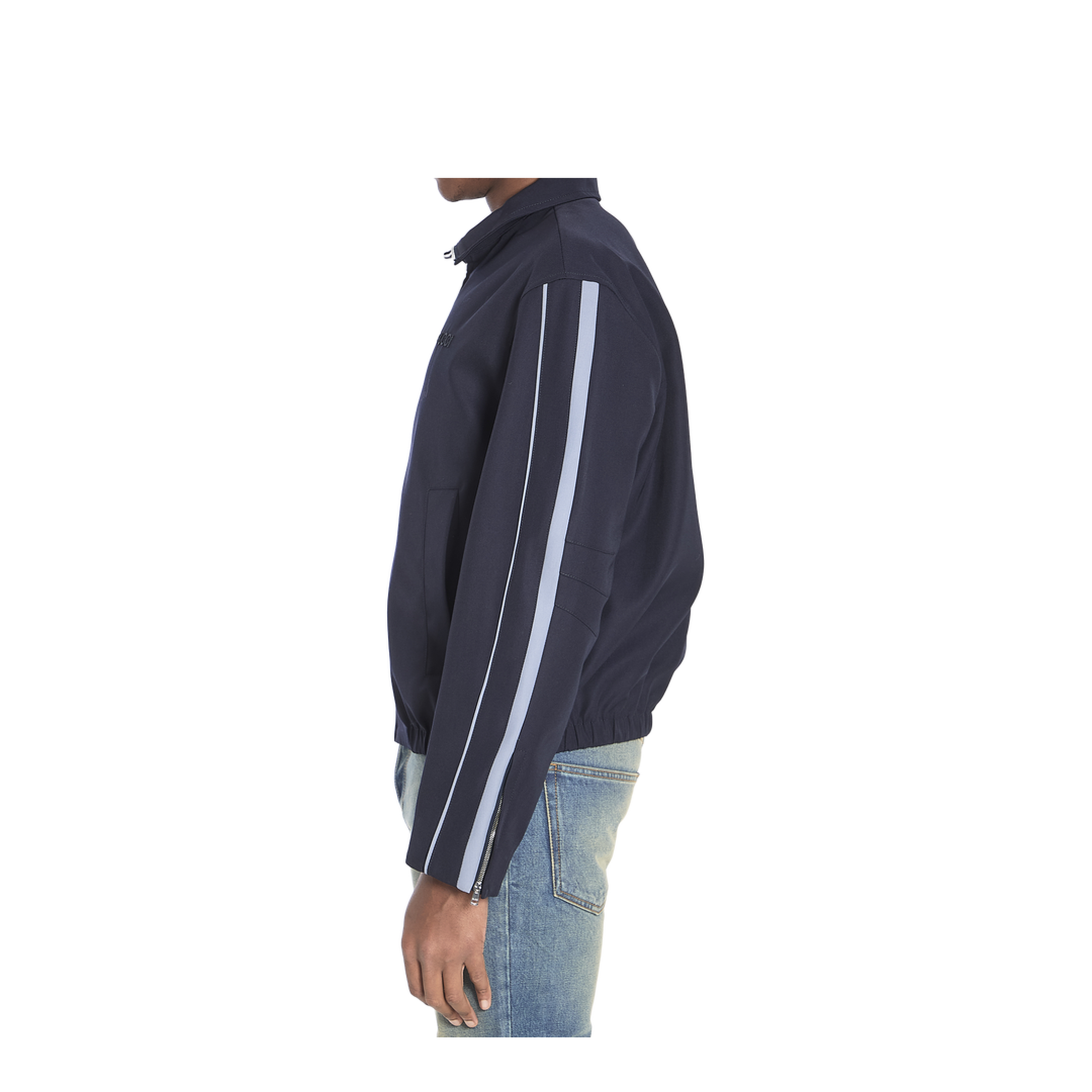 Black Polyester Blend Jacket - Image 3