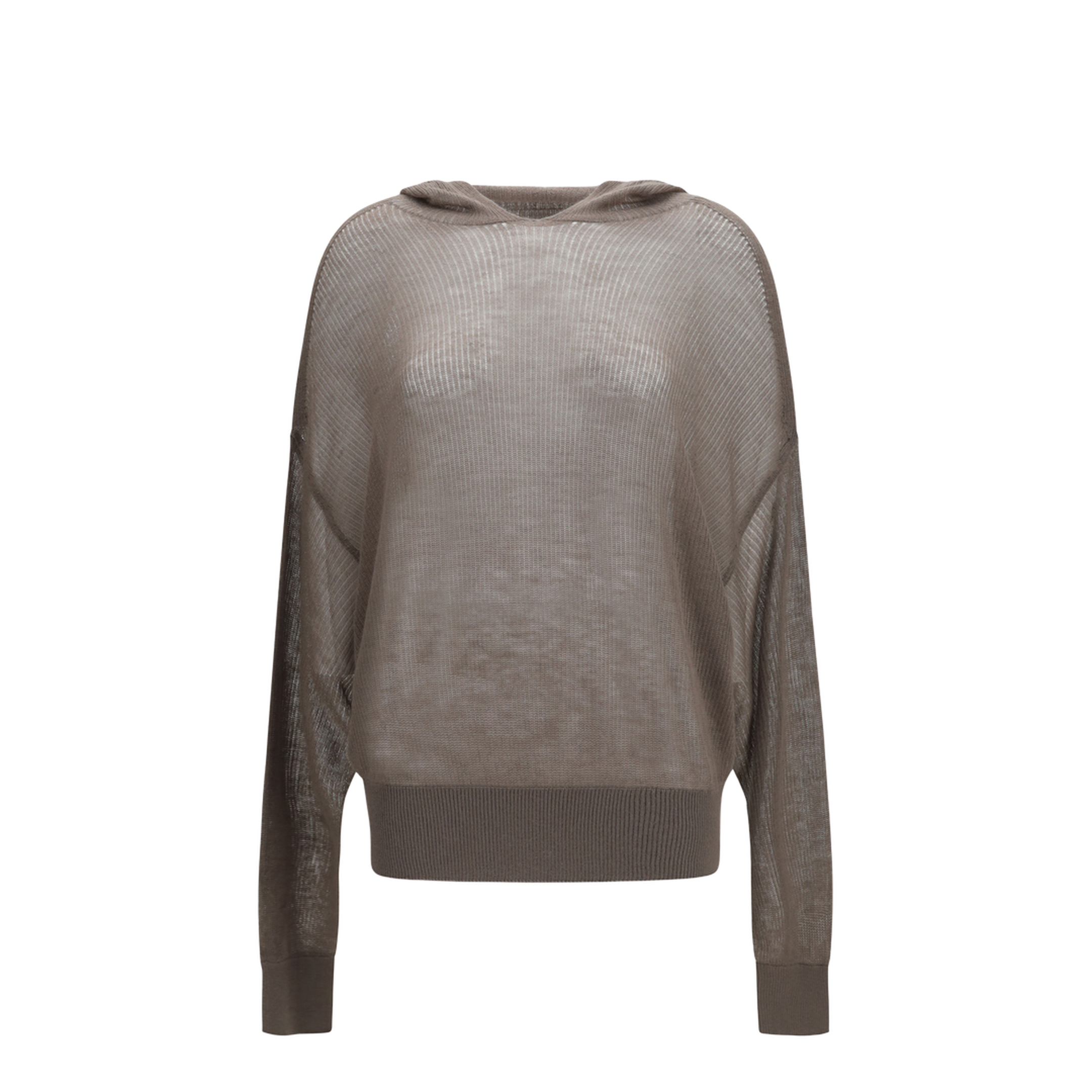 Semi-sheer Knit Hoodie - Image 1