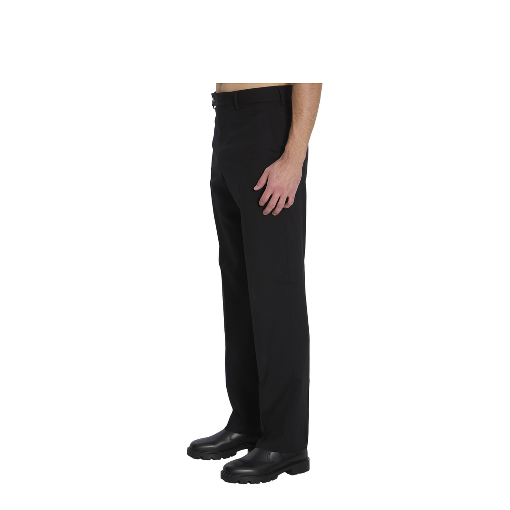 Black Wool Trousers - Image 2