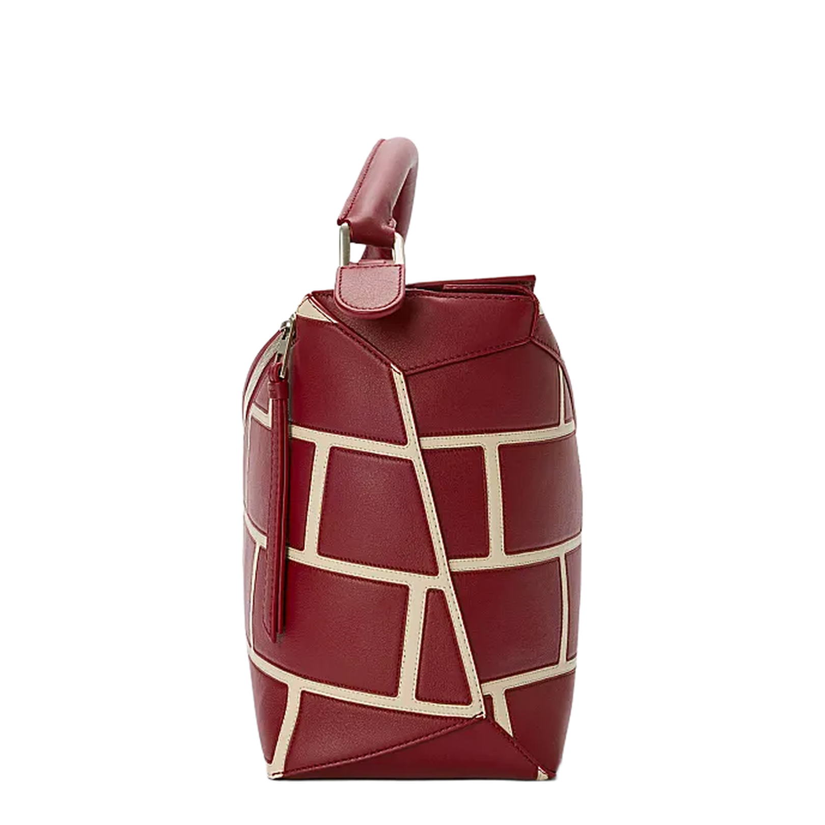 Large Puzzle Edge Bag in Classic Calfskin Red - Image 3