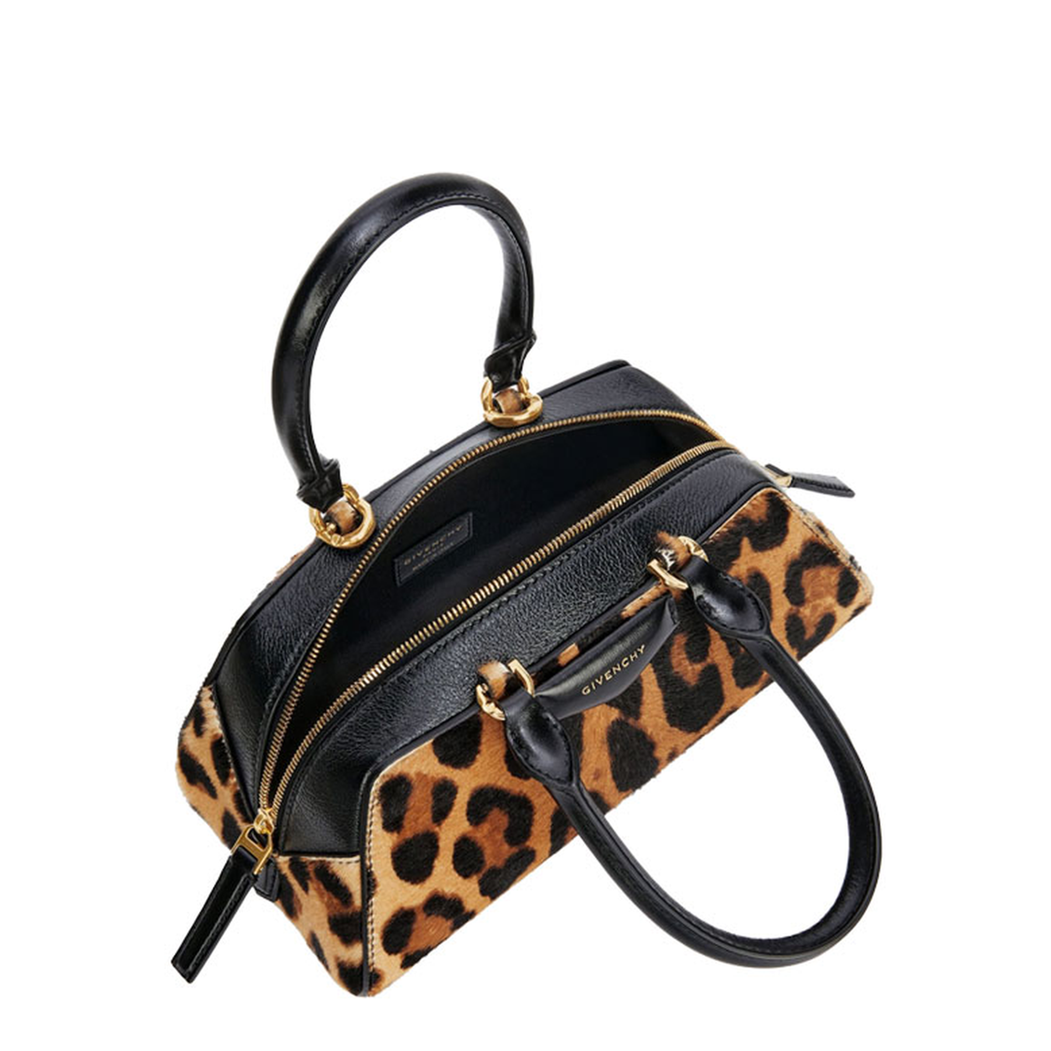 Antigona East-West Mini Calfskin Bag - Black/Beige - Image 4