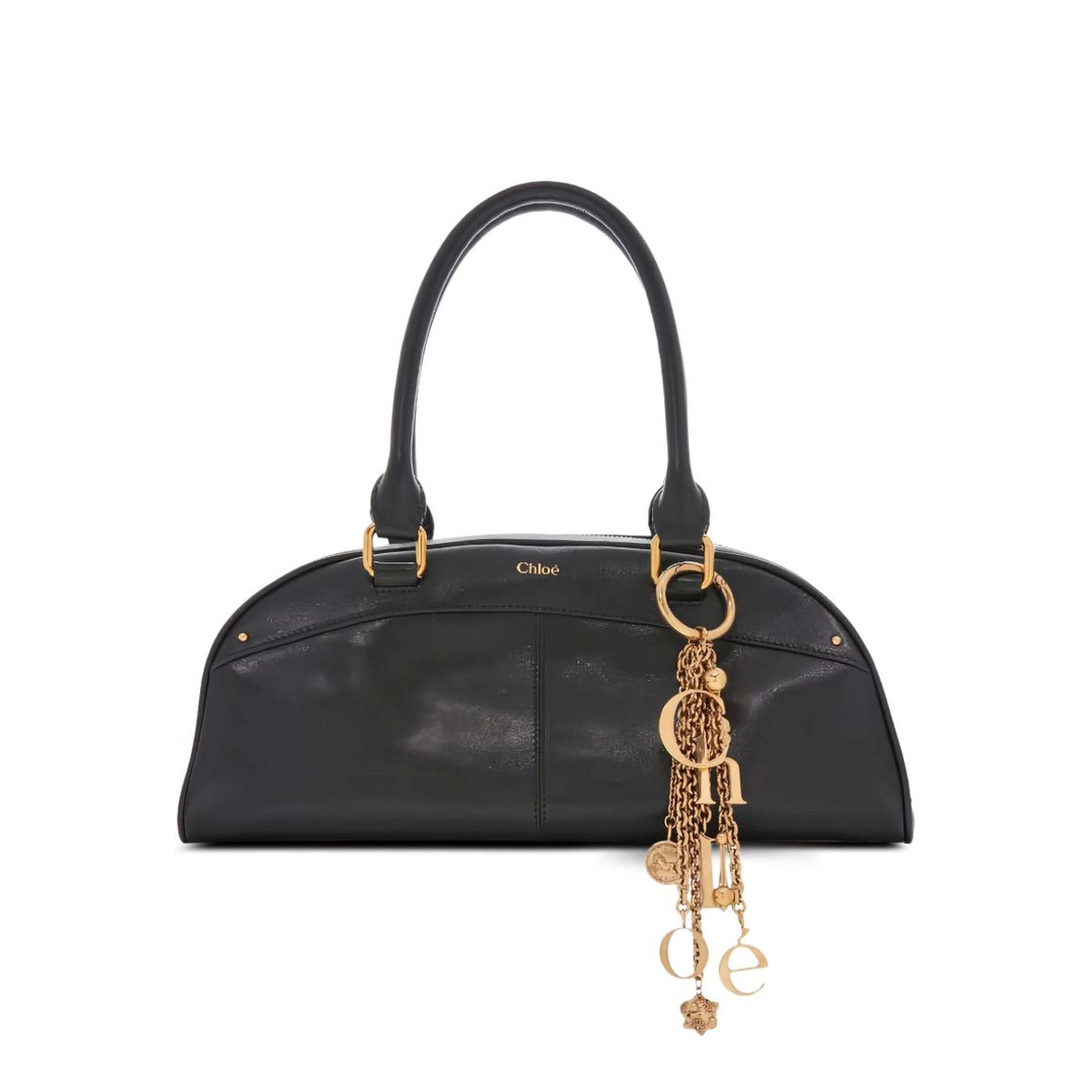 Bowling Bag in Soft Leather Black - Image 1