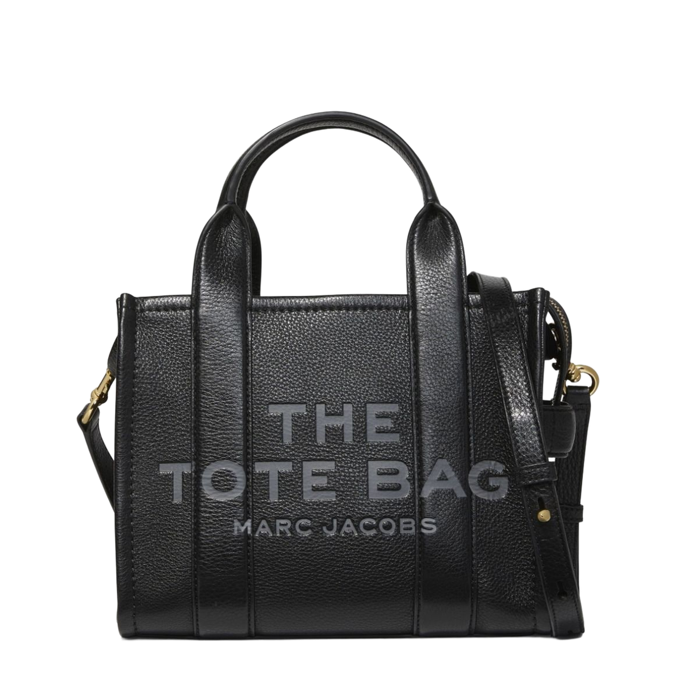 The Small Tote Bag Grainy Leather Bag in Black - Image 1