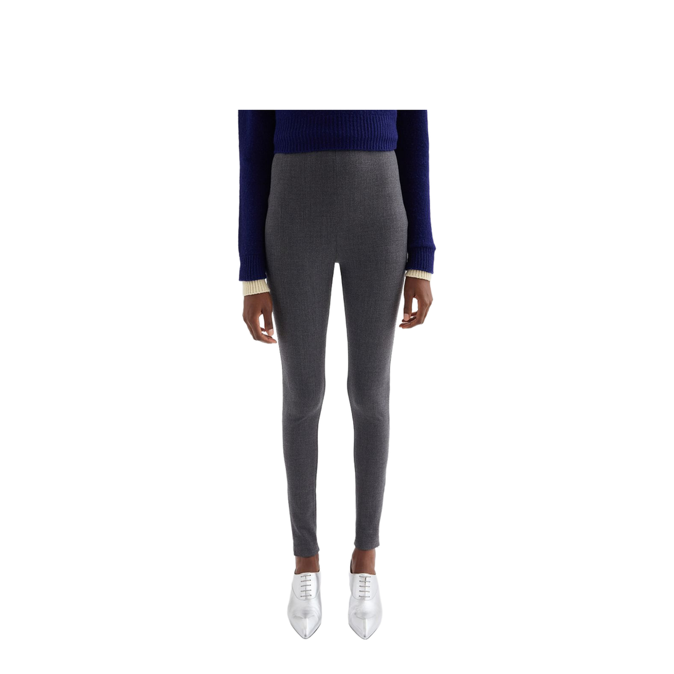 Black Stretch Virgin Wool Blend Pant - Image 3