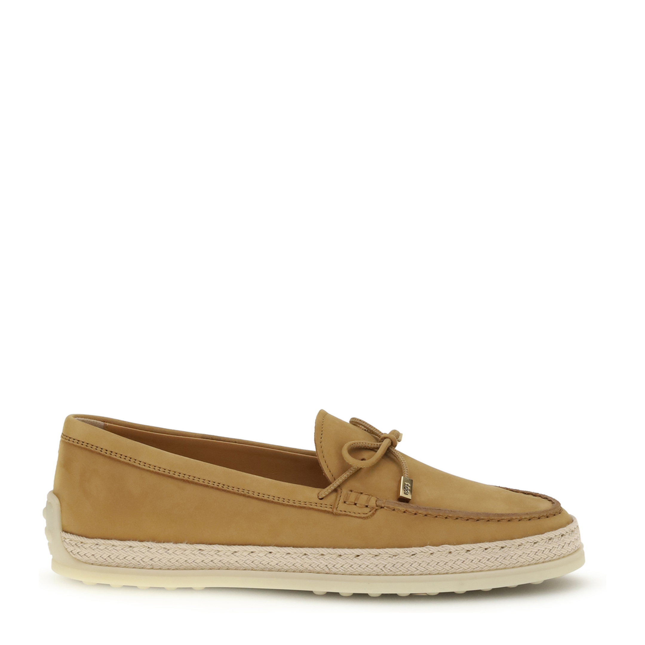 Suede and Raffia Loafers - Image 1