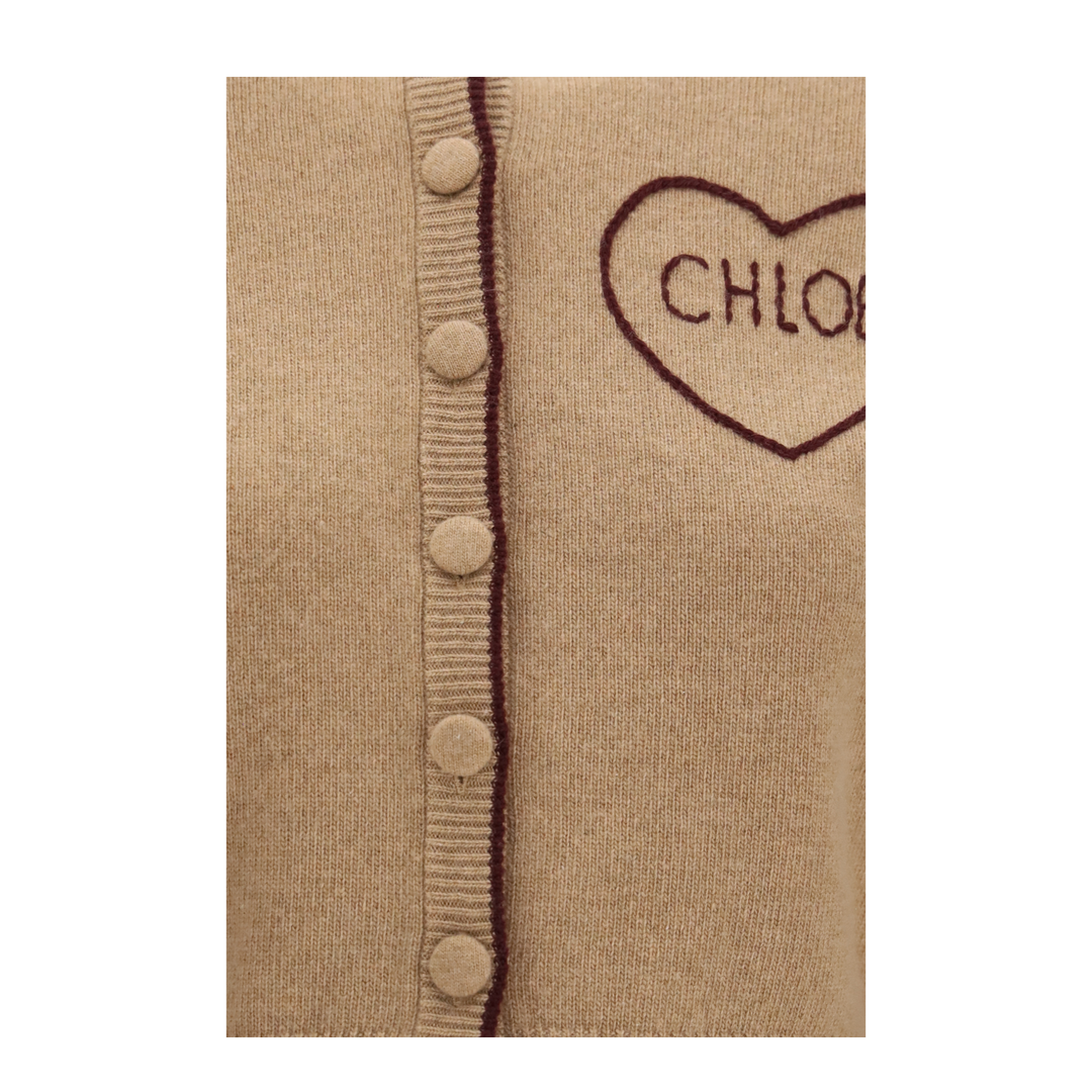 Fitted Logo Cardigan in Wool and Cashmere - Image 3