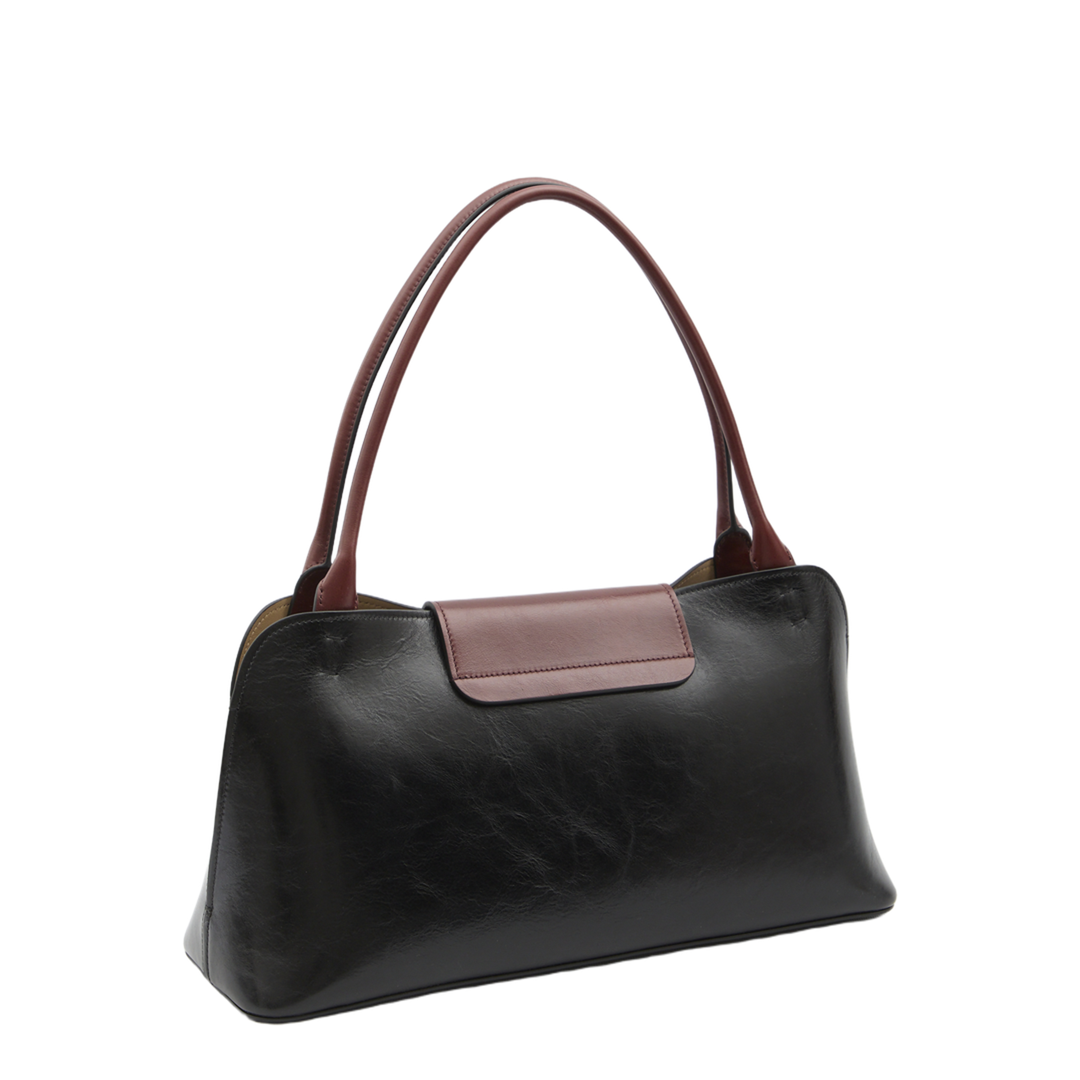 Vivian Medium Calf Leather Shoulder Bag - Aj Black Rosewood - Image 2