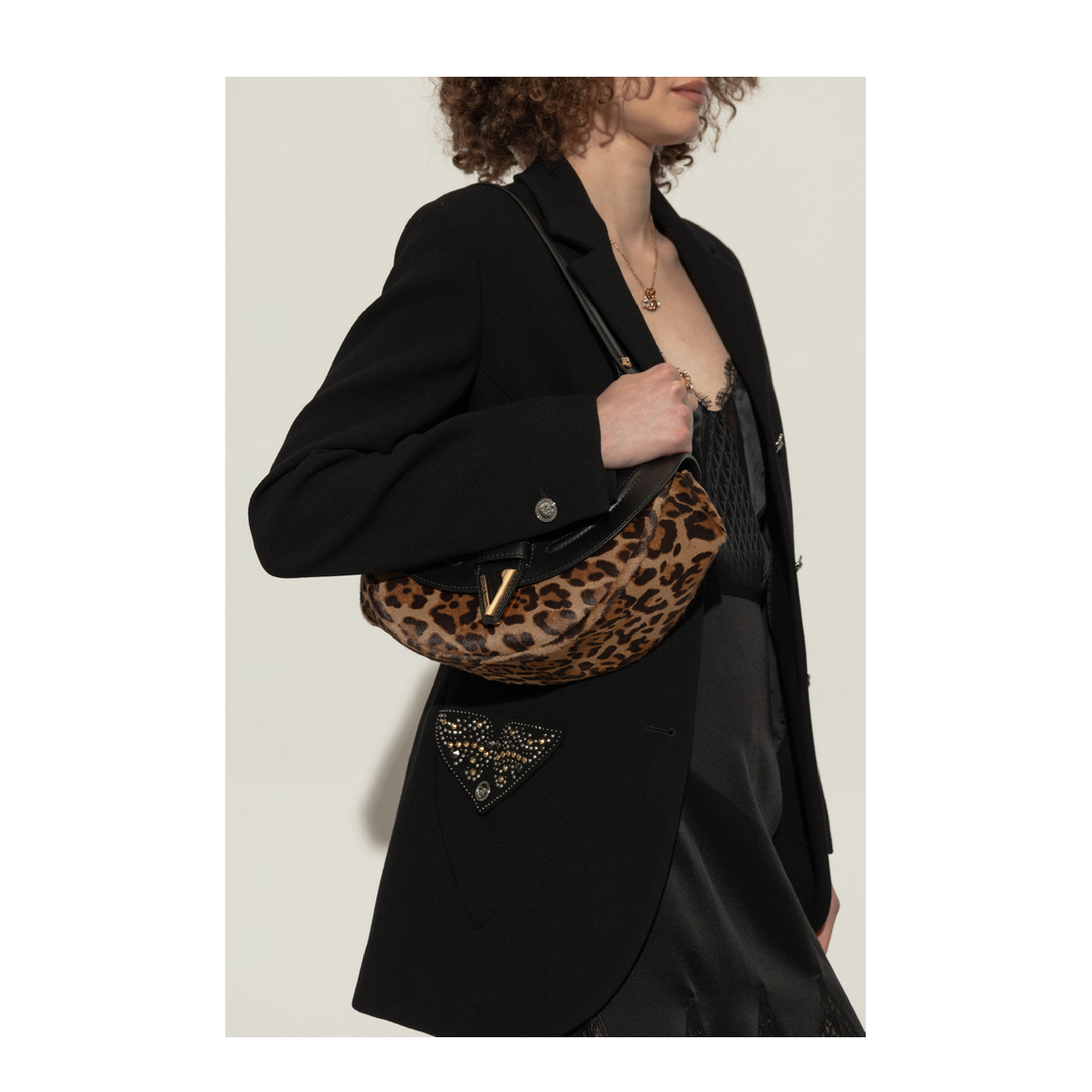 Virtus Calf Hair Shoulder Bag - Animalier - Image 2