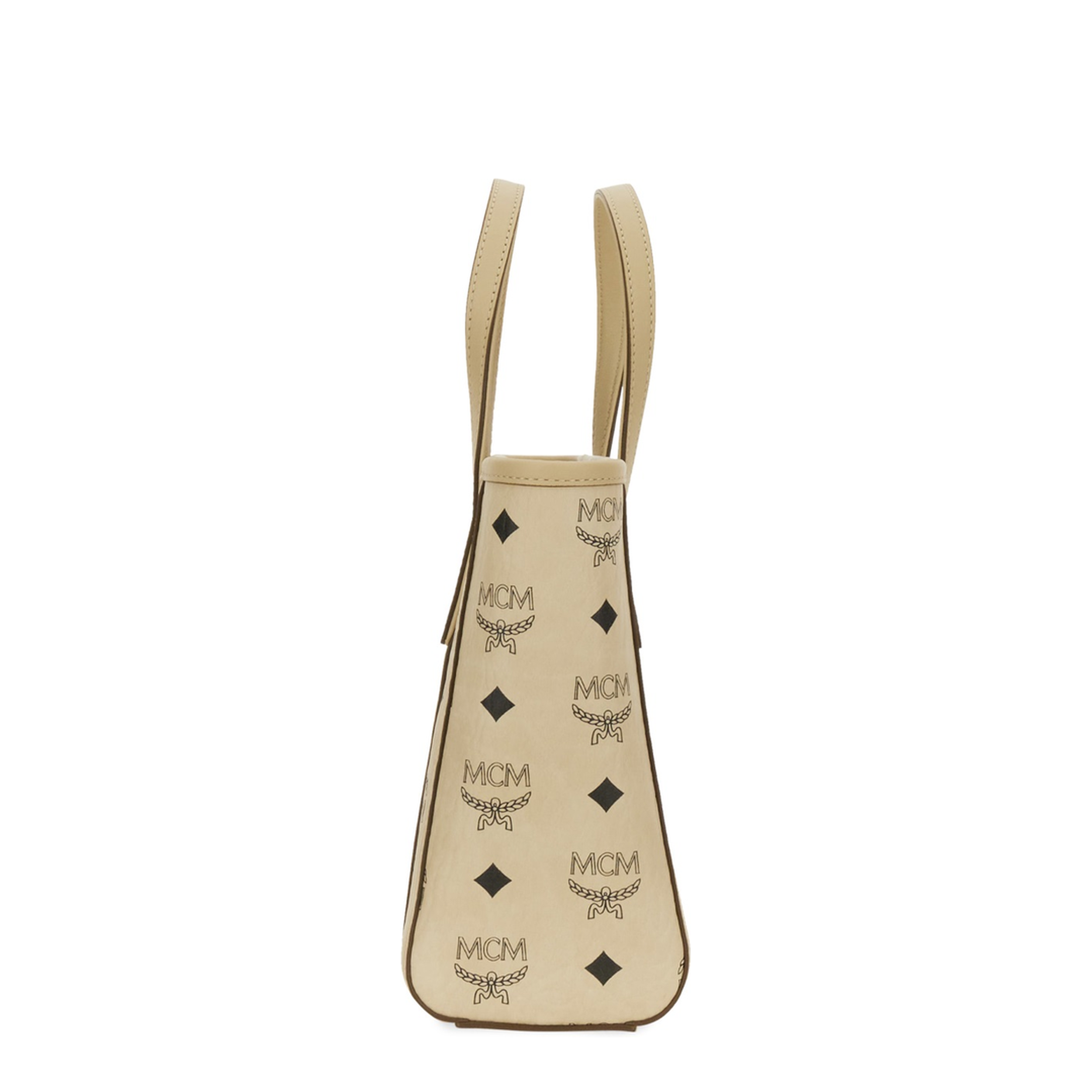 Toni Mini Visetos Coated Canvas Shopper - Beige - Image 7