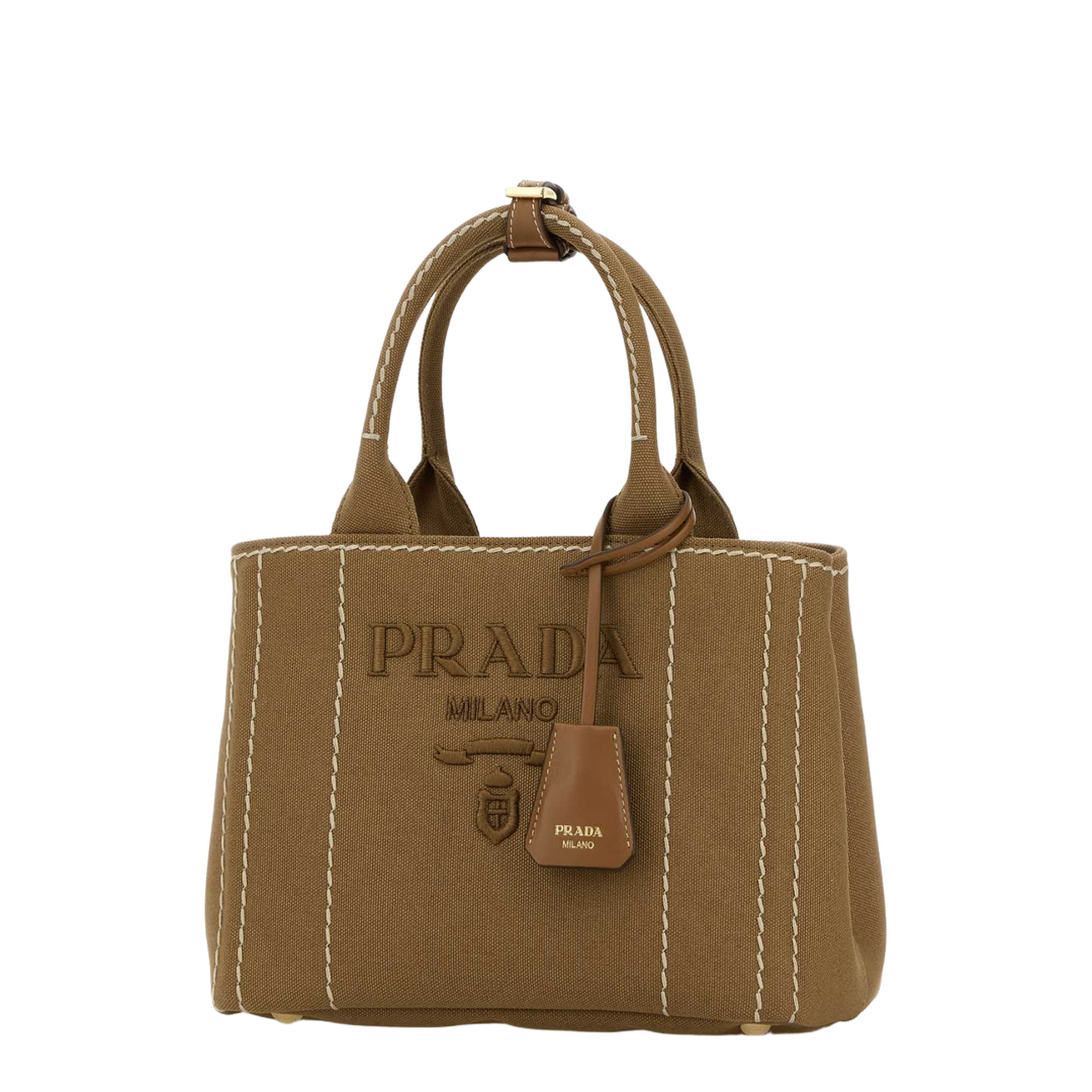 Jardinière Small Cotton Canvas Handbags - Brown - Image 2