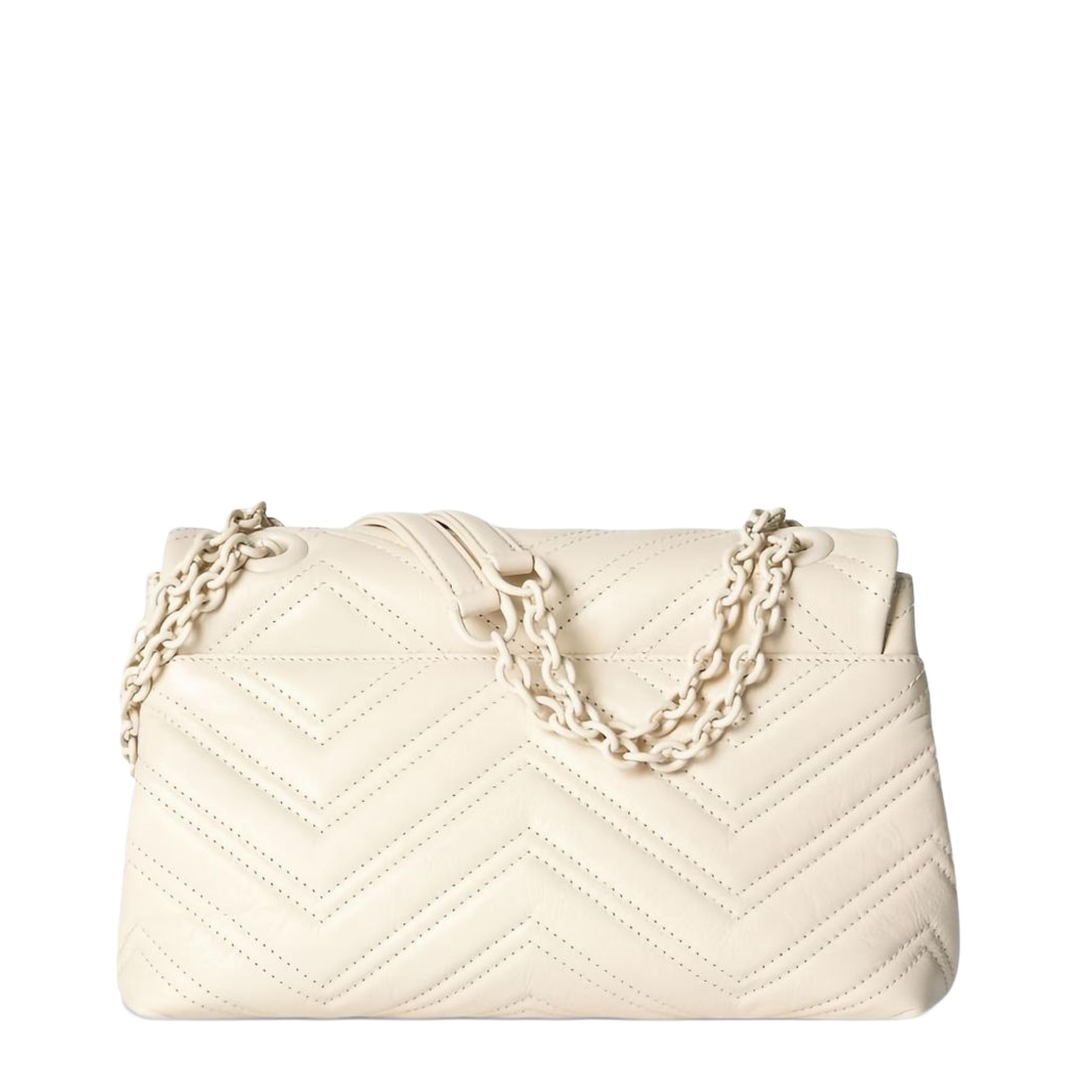 GG Marmont Small Matelassé Chevron Leather Shoulder Bag - Ivory - Image 2