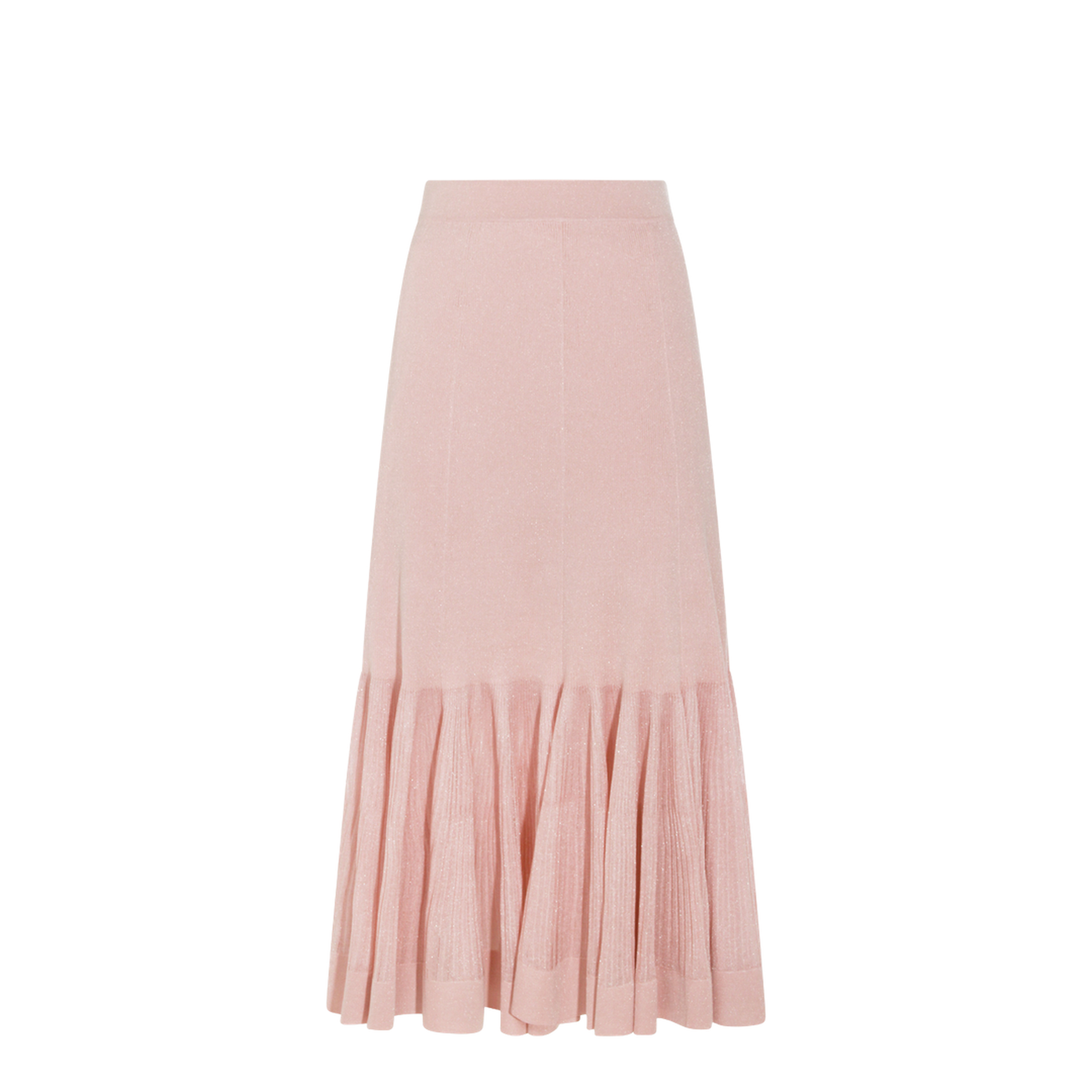 Luna Pleated Frill Skirt - Dusty Pink - Image 1