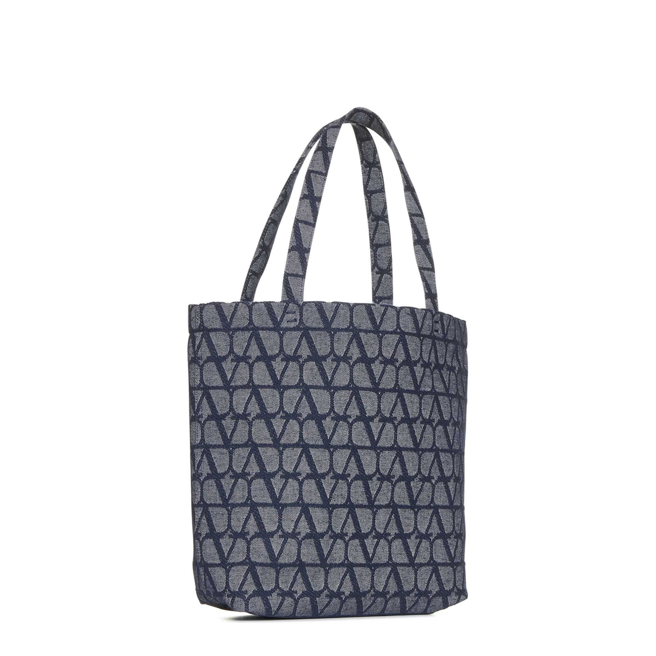 Blue Cotton Tote Bag - Image 1
