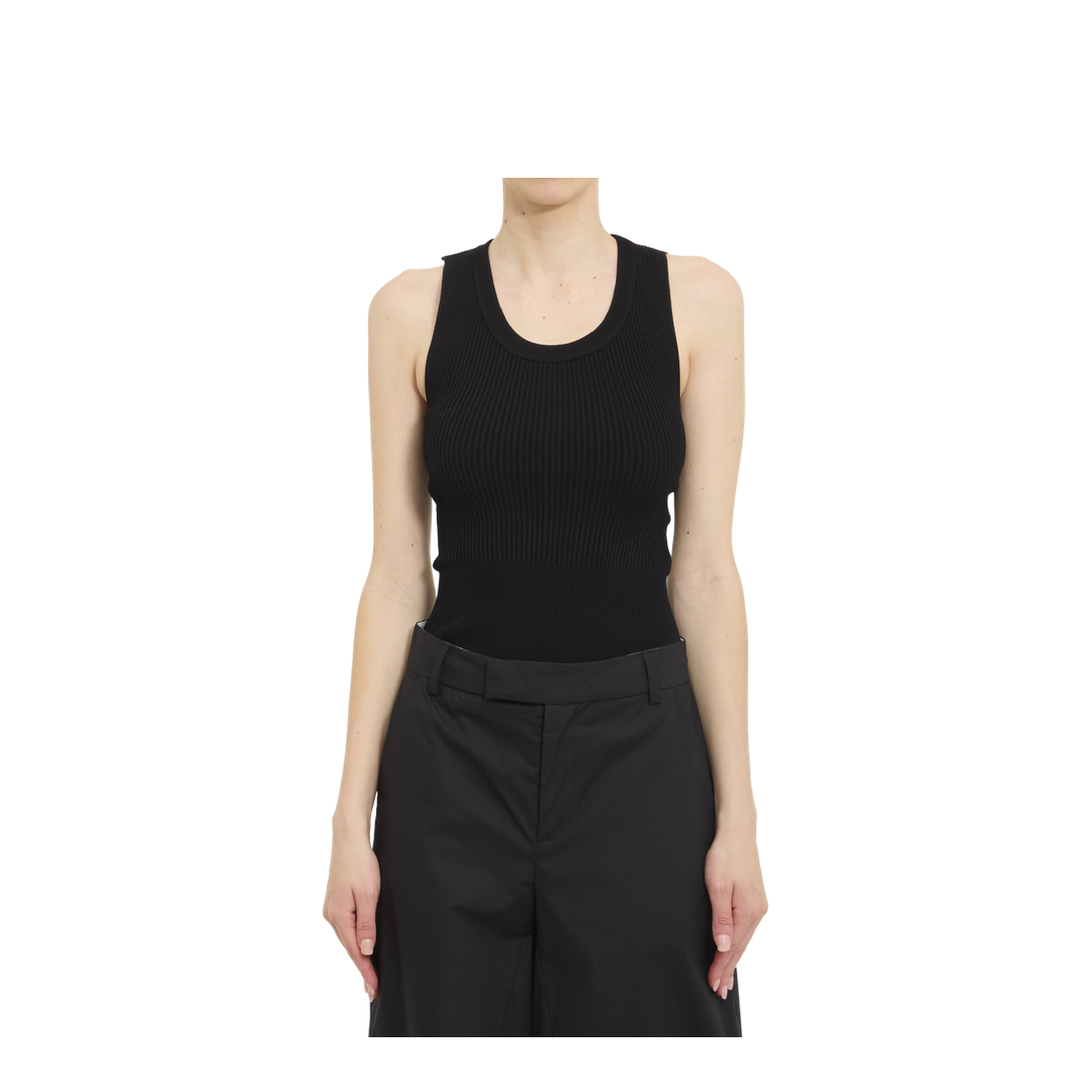Rib Knit Tank Top - Image 1