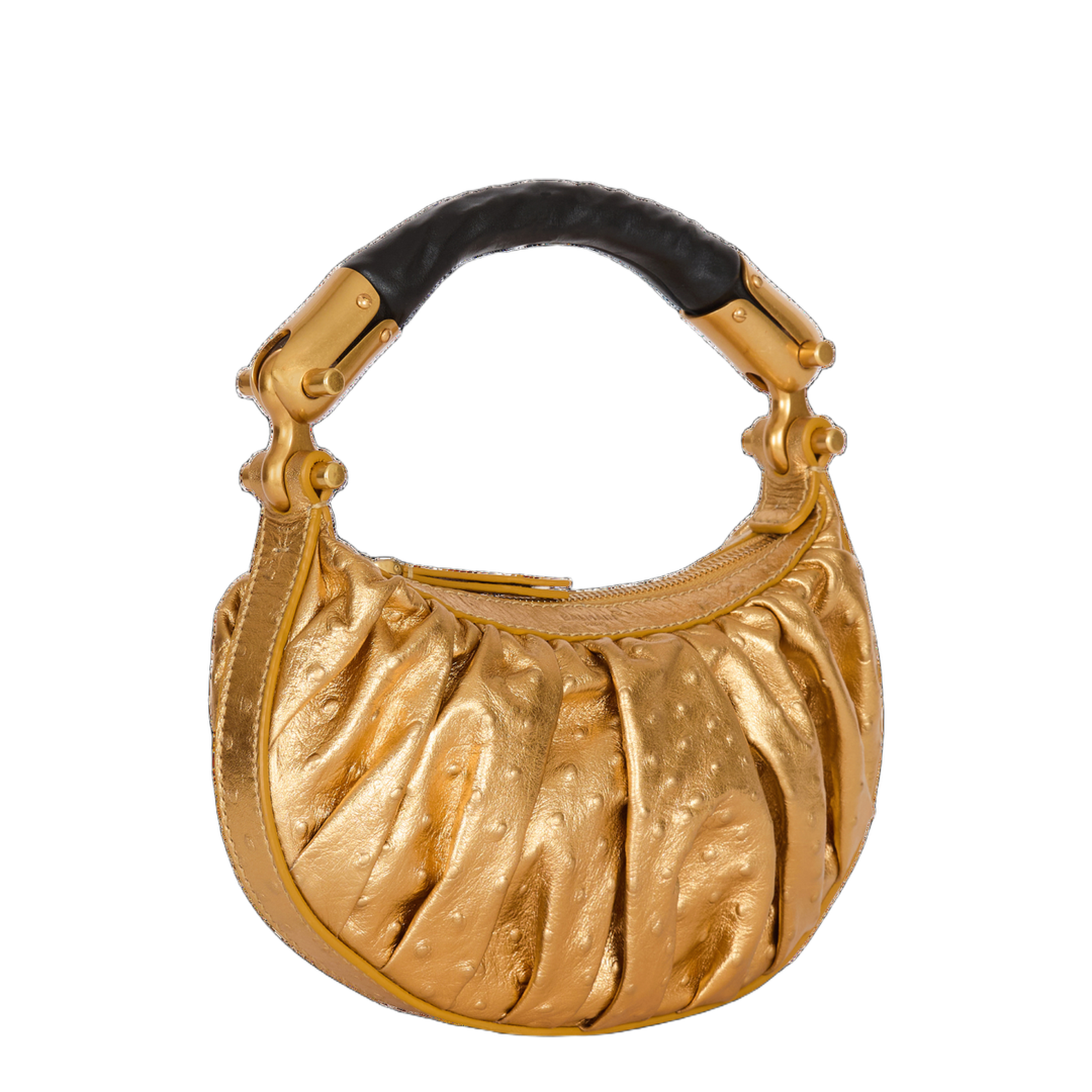 Ébène Mini Lamé Leather Handbag - Gold - Image 2