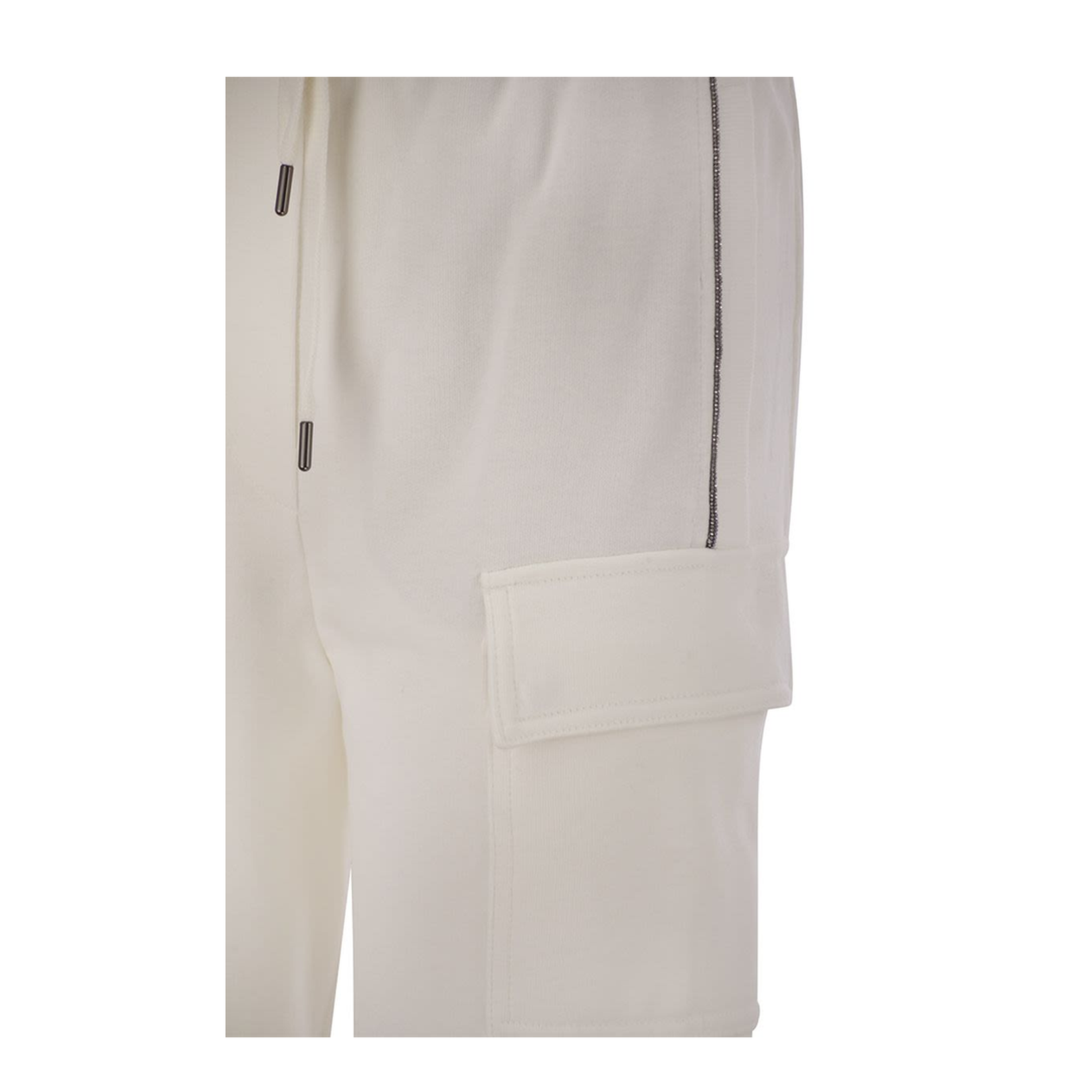 Smooth Cotton Fleece Cargo Pants - Image 4