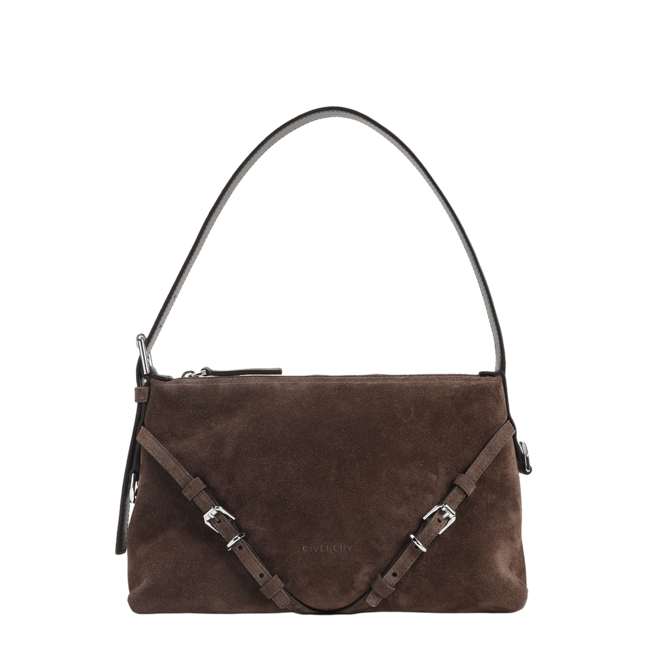 Mini Voyou Shoulder Bag Suede Brown - Image 3