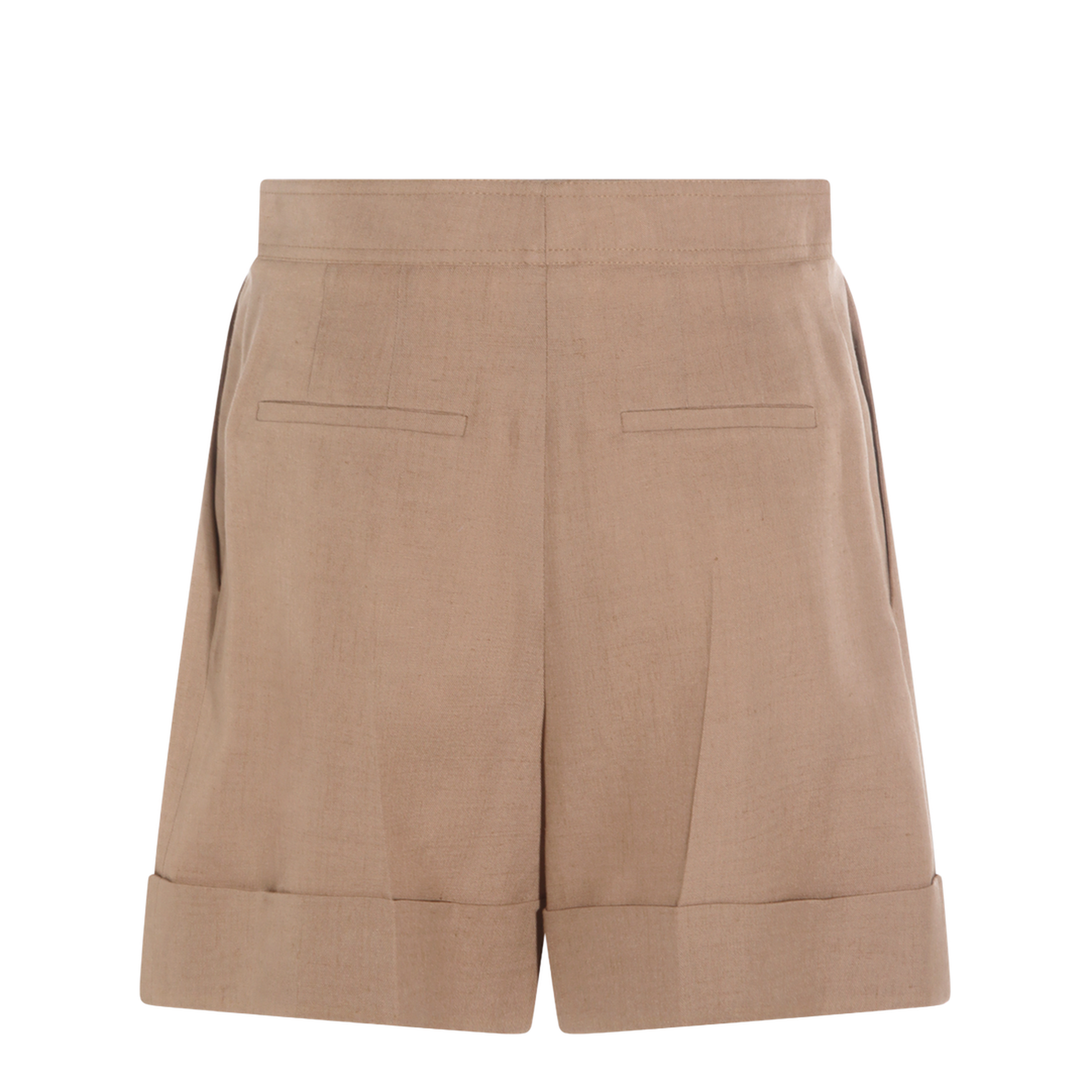Biscuit Viscose Blend Shorts - Image 3