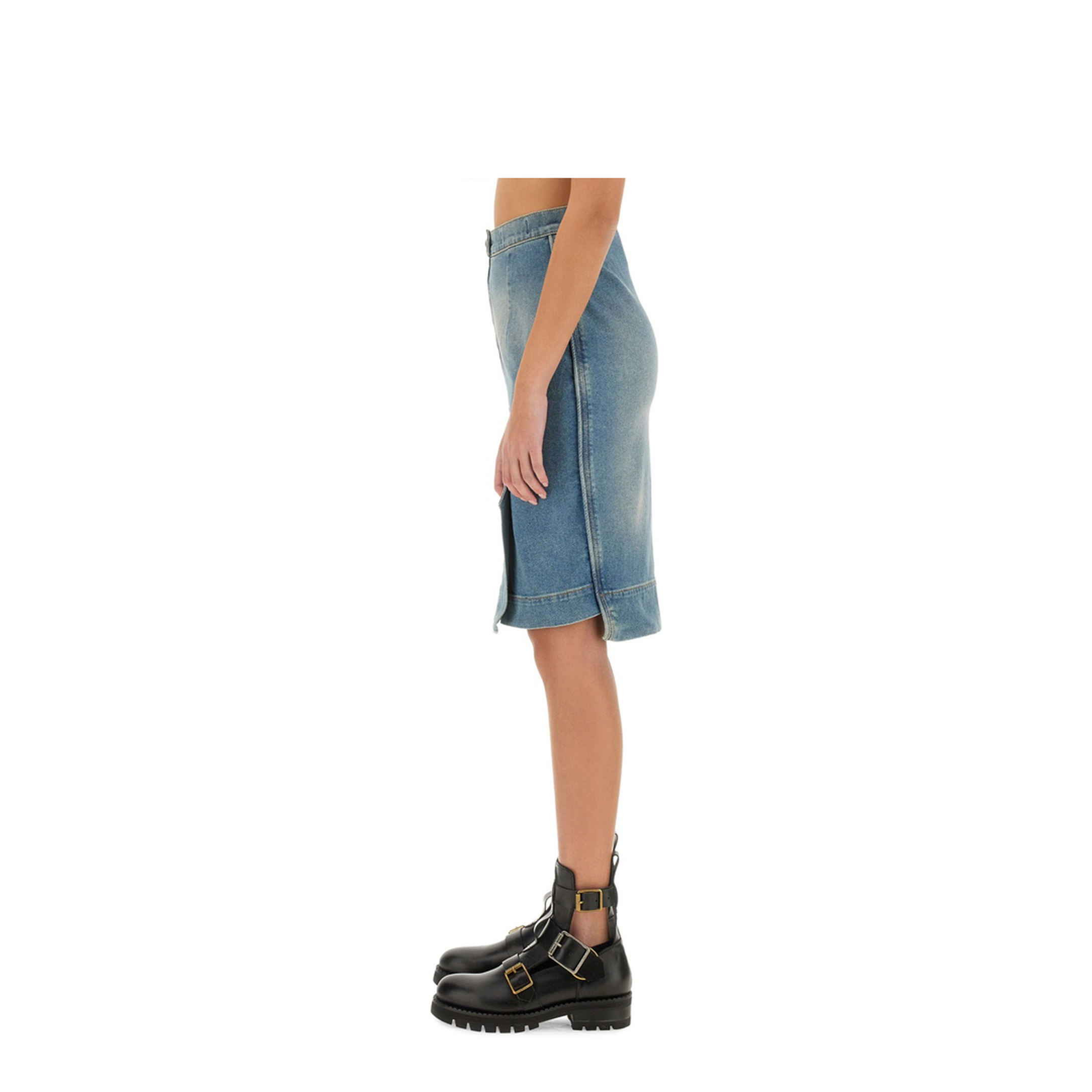 Denim Midi Skirt - Image 4