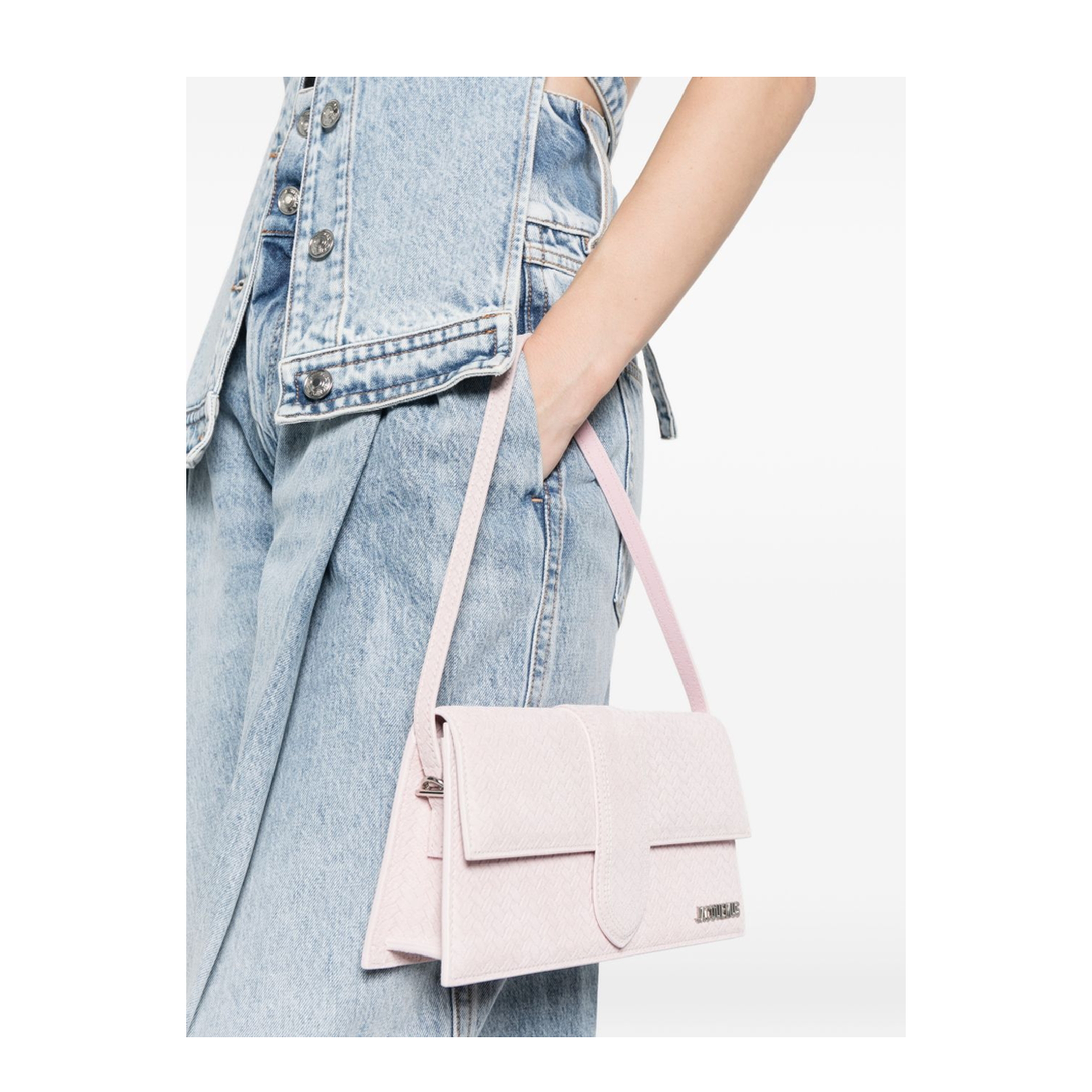 Le Bambino Long Calfskin Shoulder Bag - Pink - Image 5