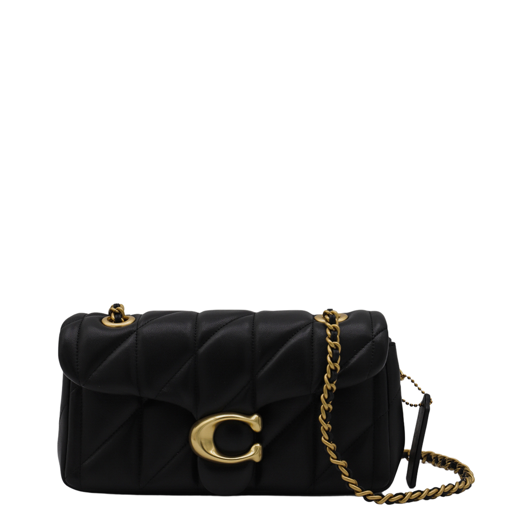 Tabby 20 Nappa Leather Shoulder Bag - Brass/Black - Image 2