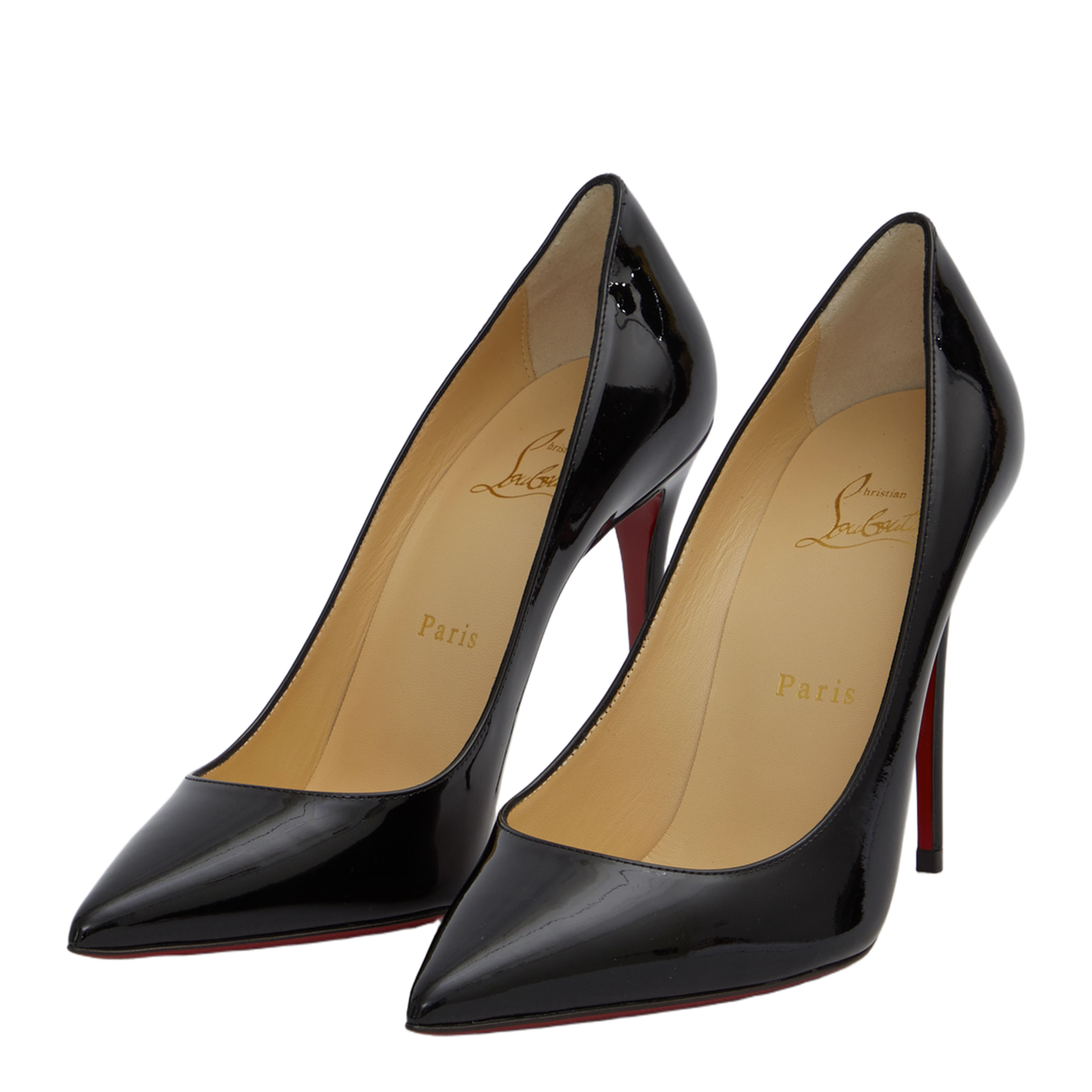 Black Patent-Leather Stiletto Pumps - Image 2