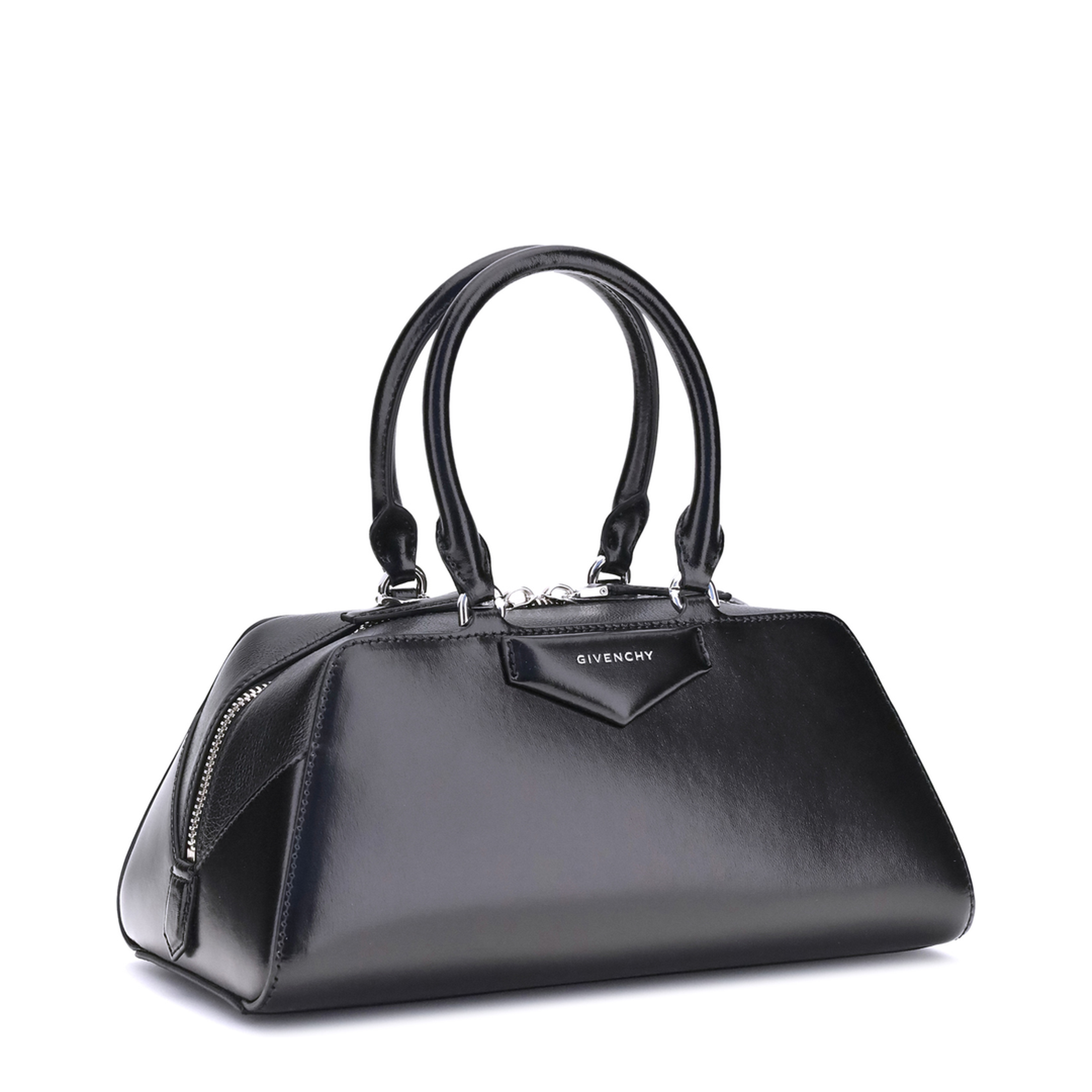 Antigona Small Box Leather Handbag - Black - Image 2