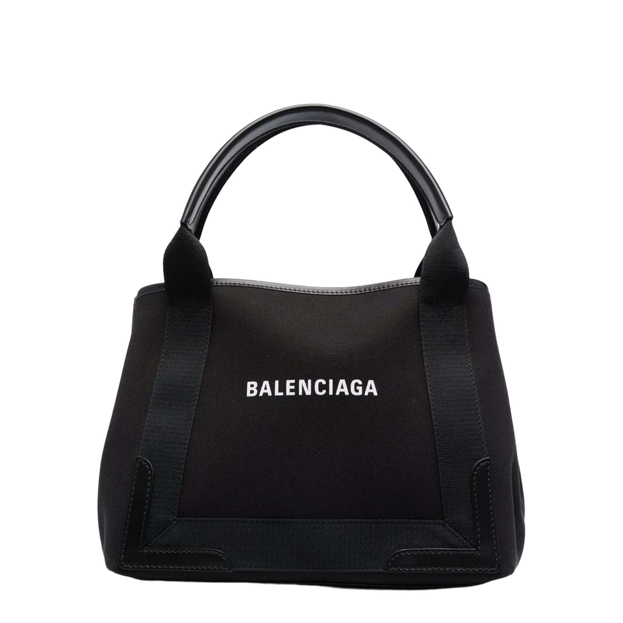Cabas Small Top Handle Bag, silver hardware - Image 1