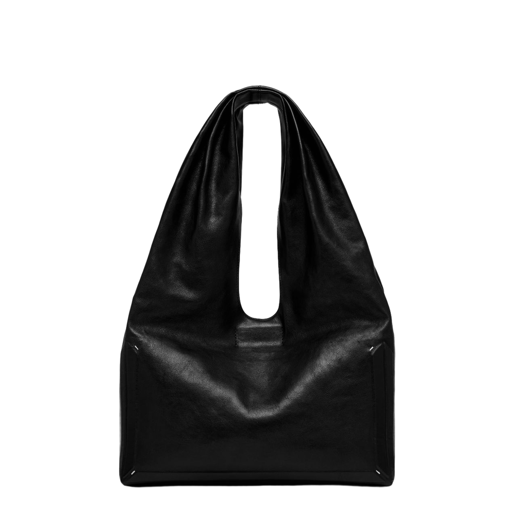 Box Bag Medium Ovine Leather Top Handle Bag - Noir - Image 1