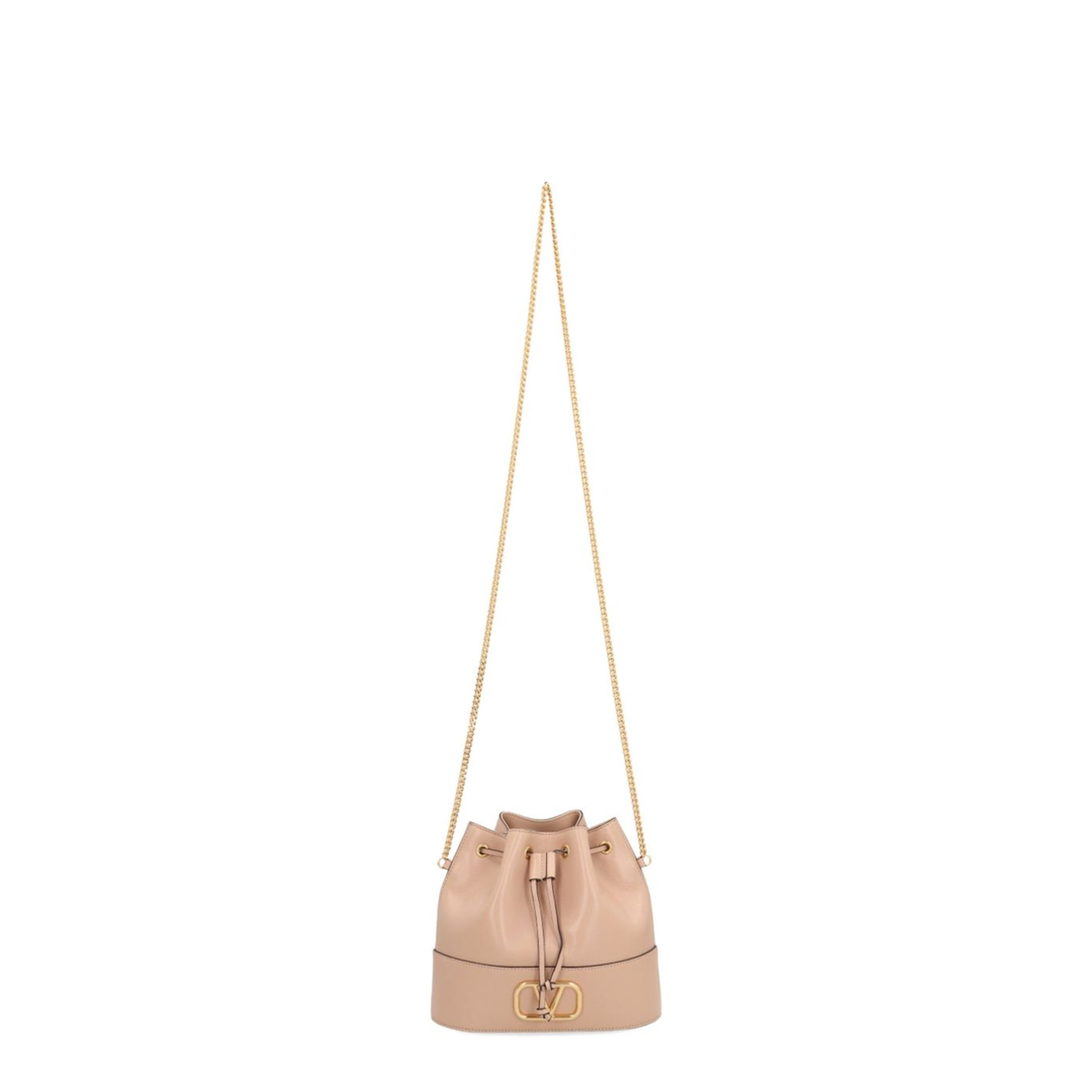 Mini Bucket Bag in Nappa with Vlogo Signature Chain - Image 4