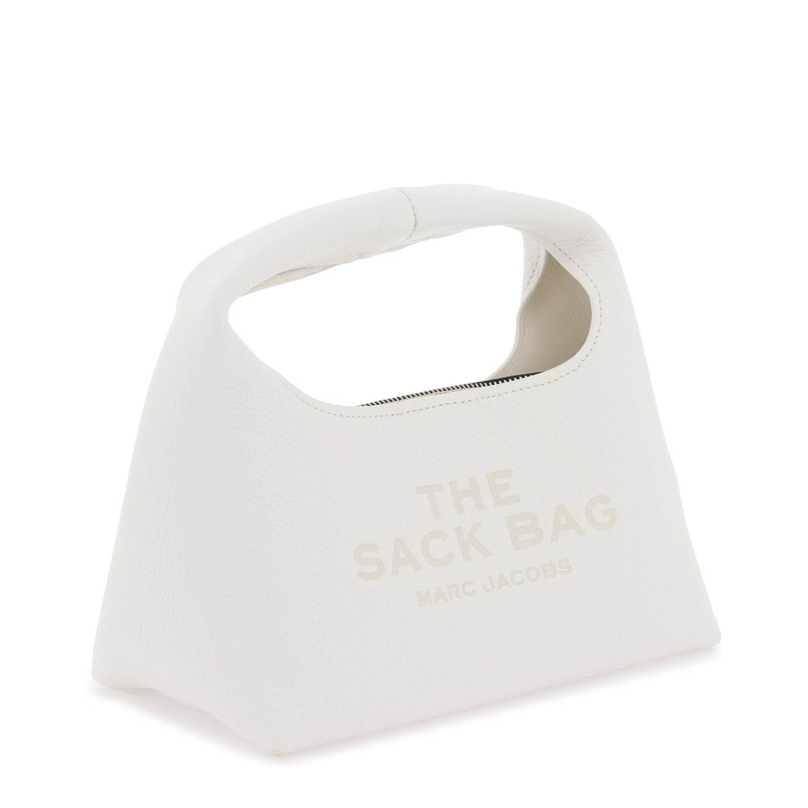 Medium Full Grain Leather Bag - White - Image 3