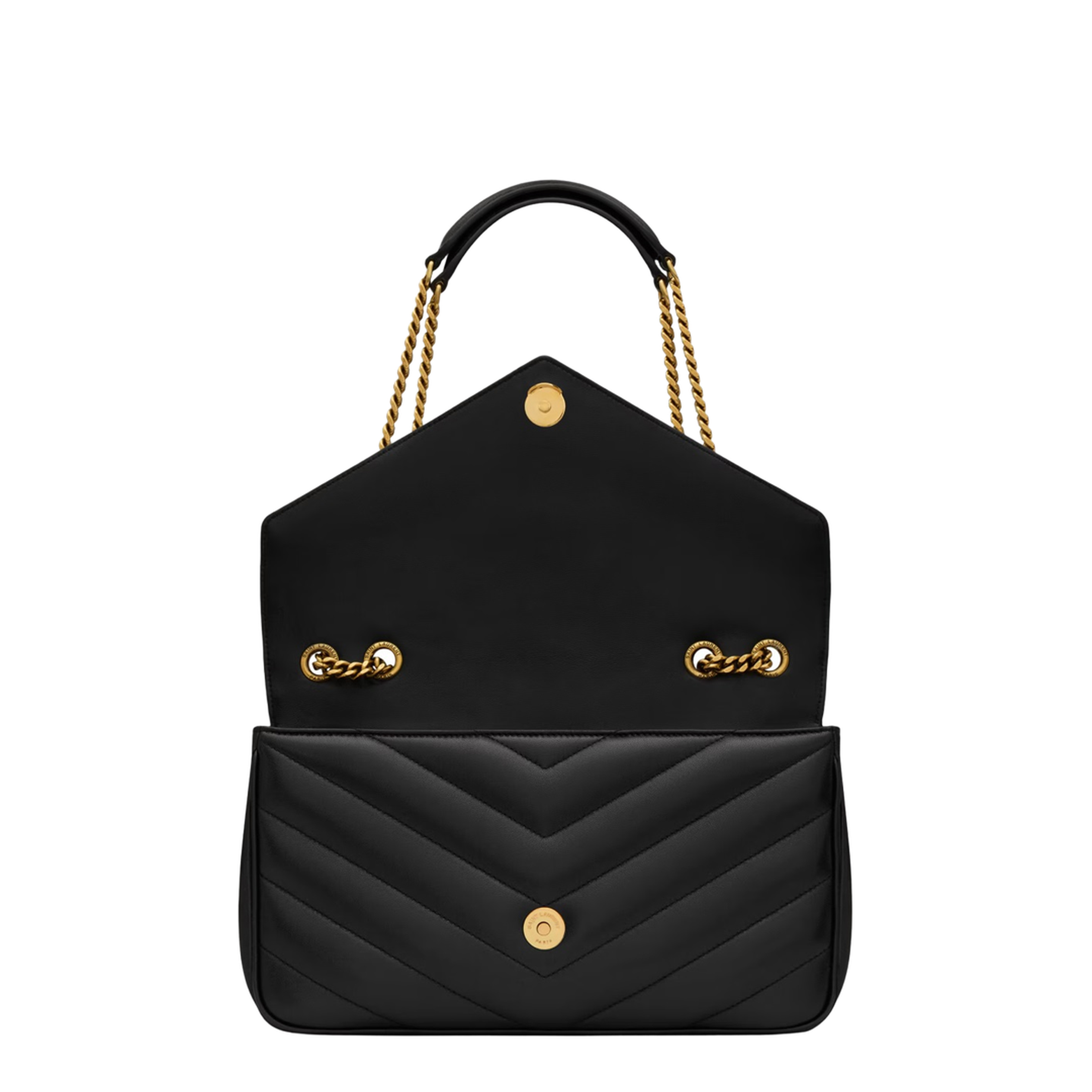 LOULOU Matelassé Lambskin Medium Shoulder Bags - Black - Image 8